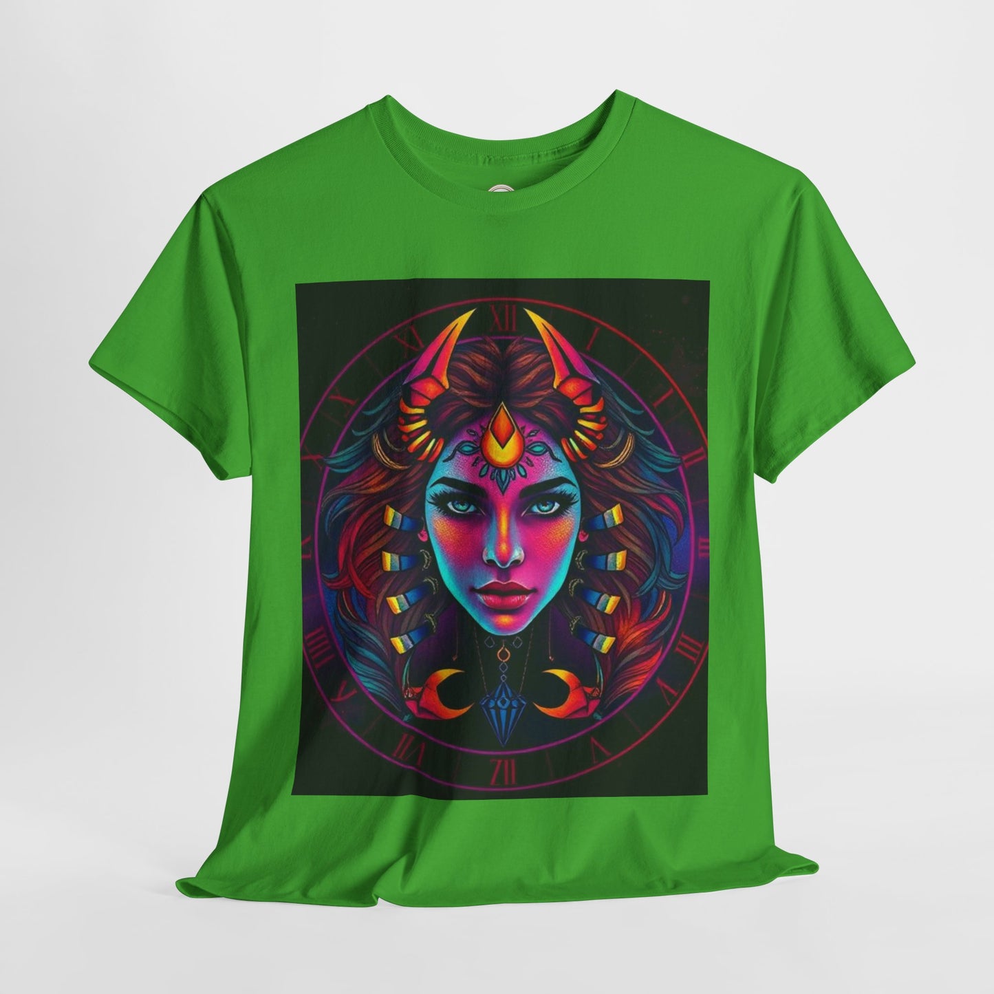 Unisex Heavy Cotton T-Shirt, Scorpio, Zodiac v4, Sexy Art