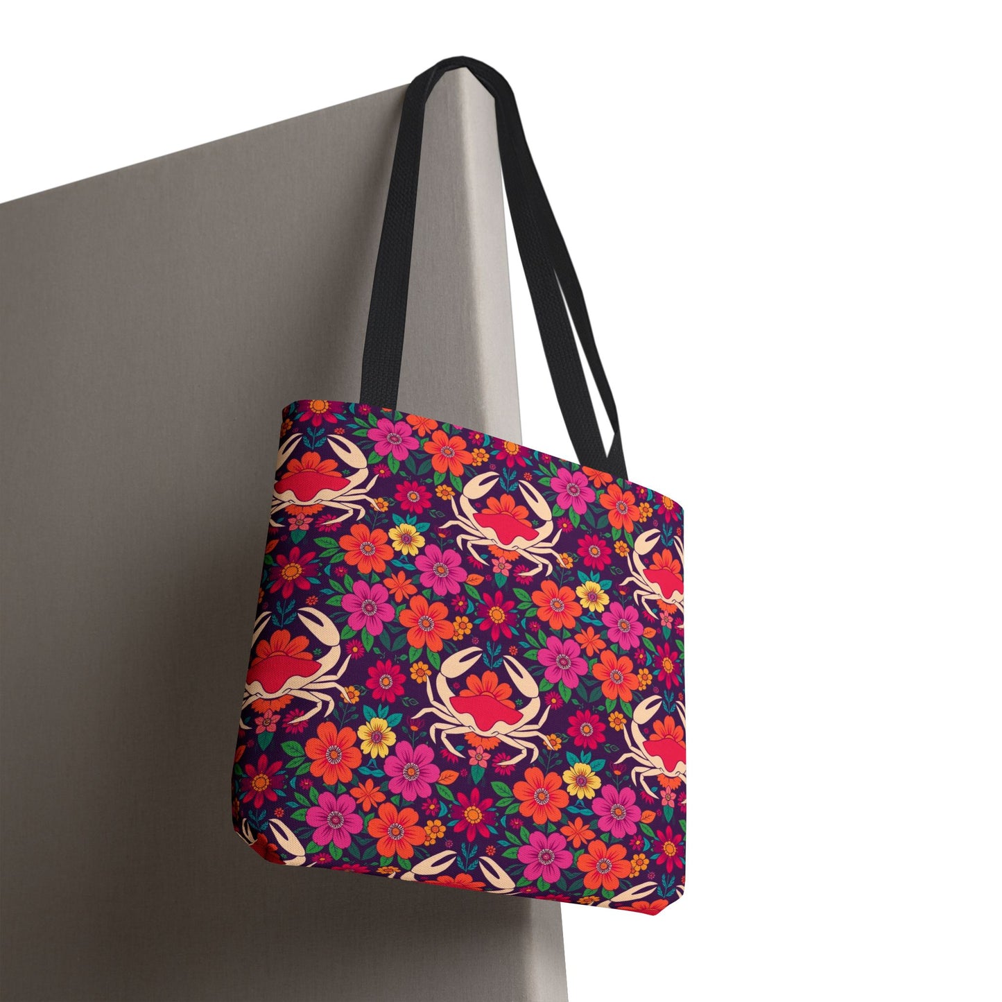 Tote Bag (AOP), Cancer, Zodiac, Flower Pattern