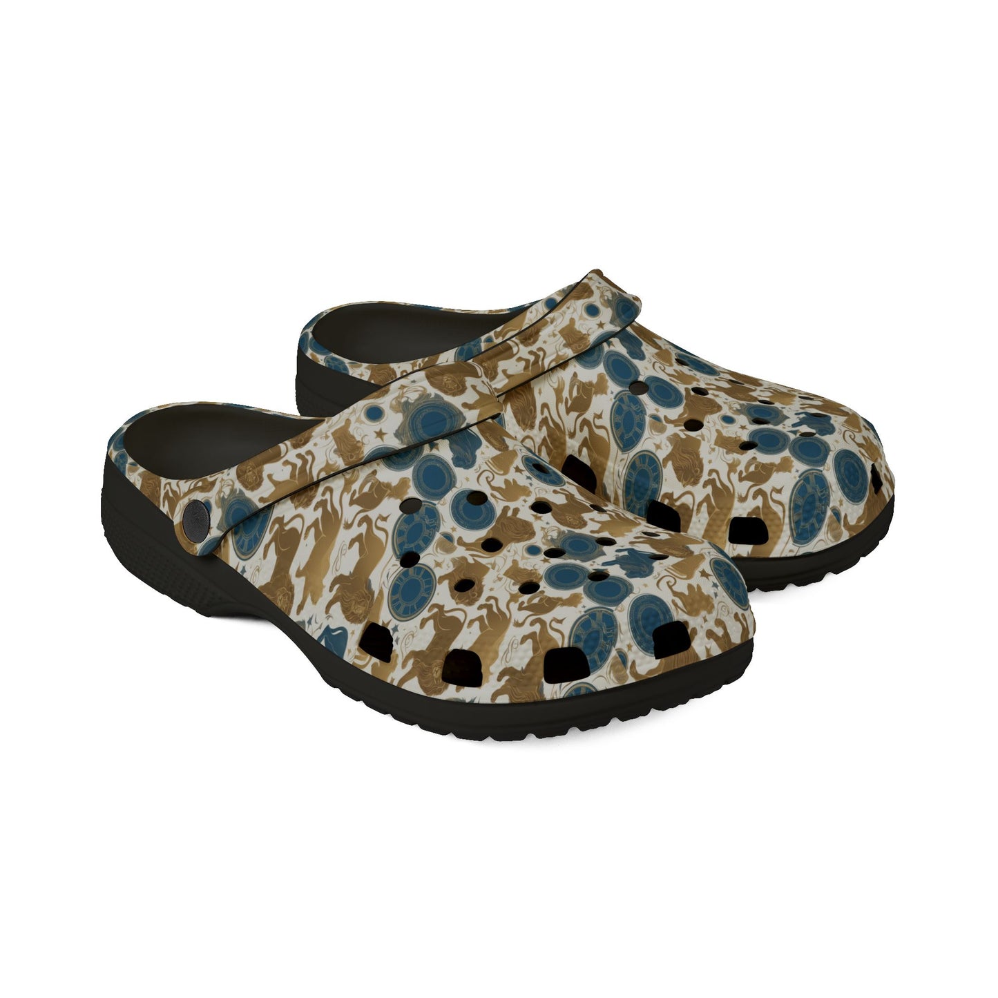 EVA Foam Rubber Shoes, (AOP), Leo, Zodiac, Pattern
