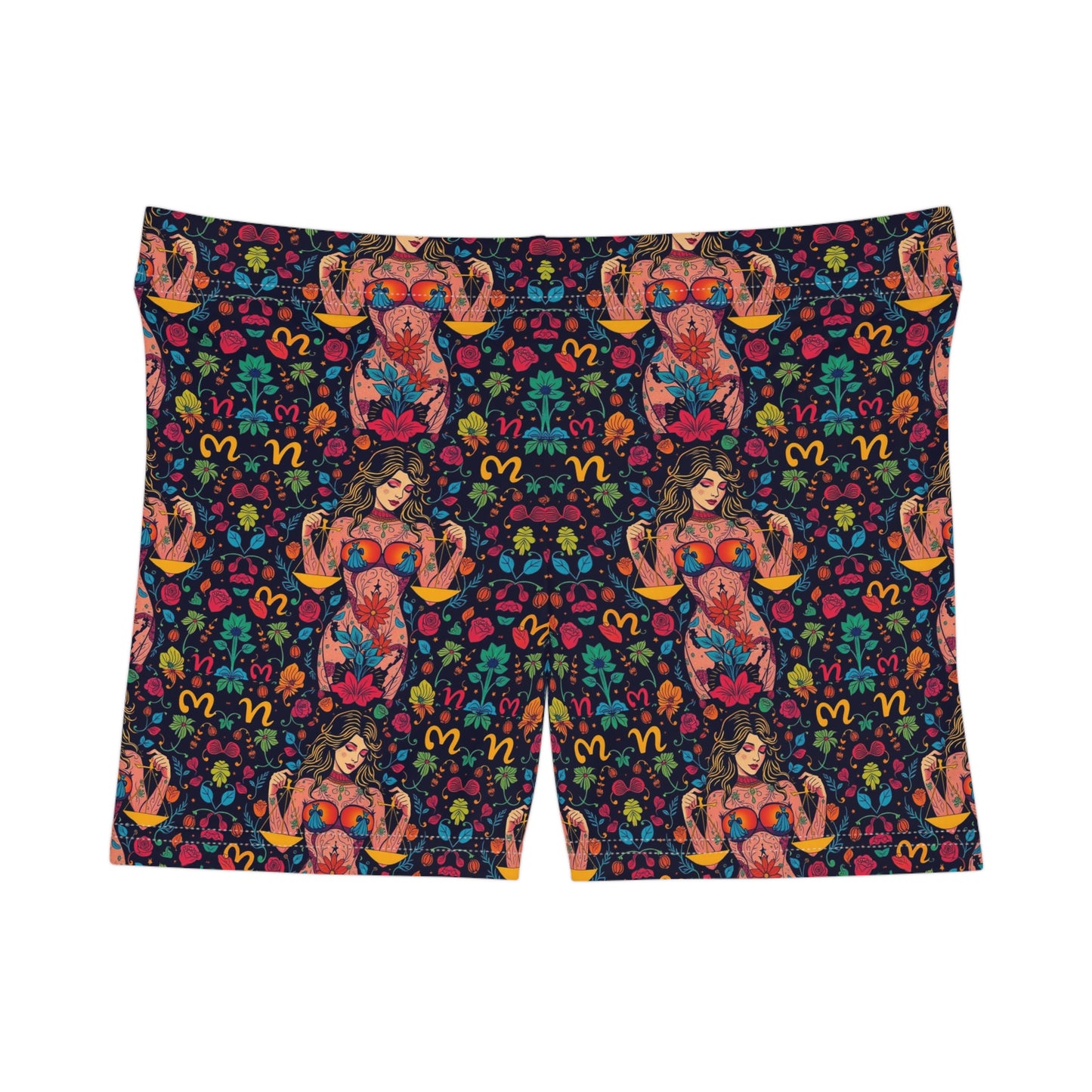 Women's Shorts, (AOP), Libra, Zodiac v1, Sexy Pattern