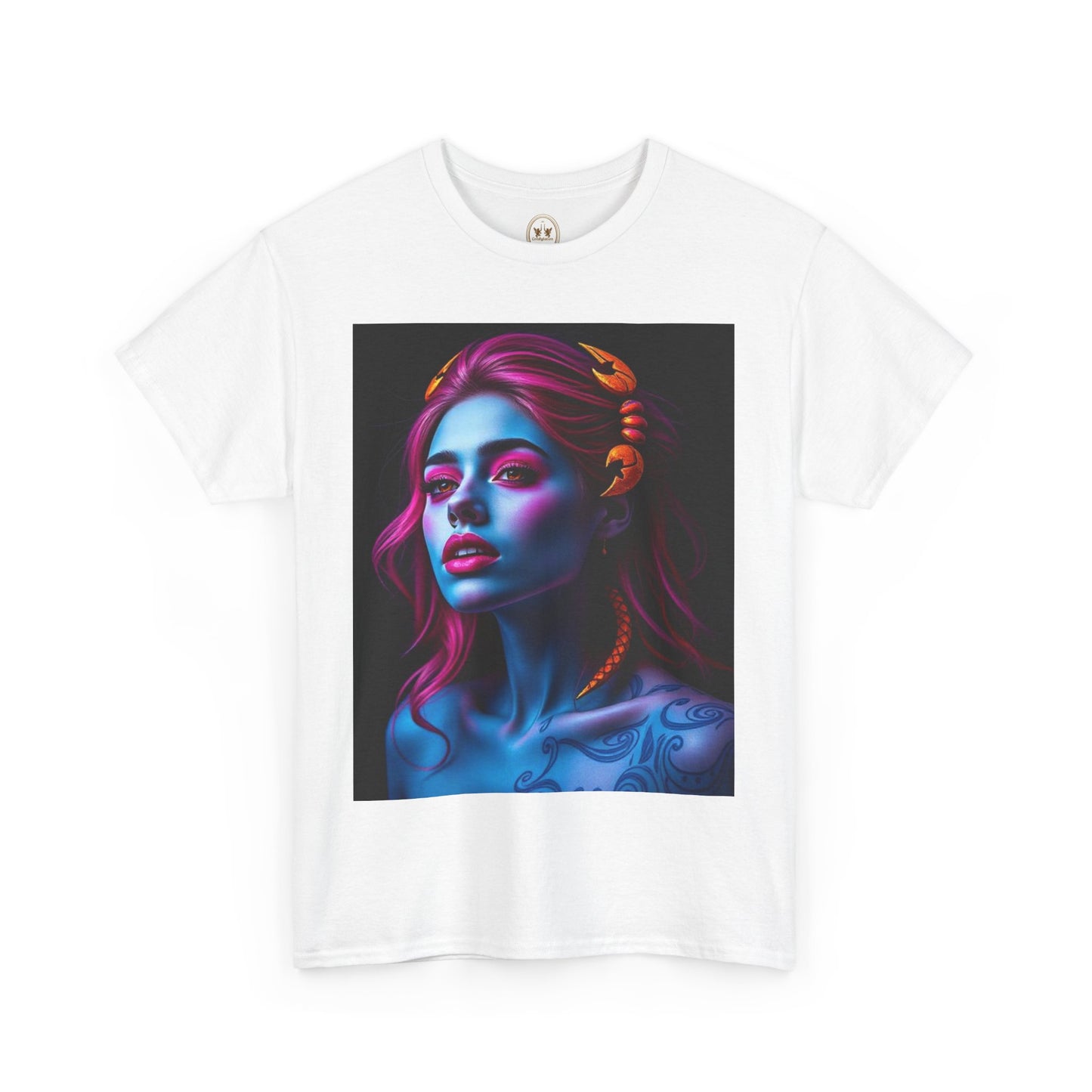 Unisex Heavy Cotton T-Shirt, Scorpio, Zodiac, Sexy Art