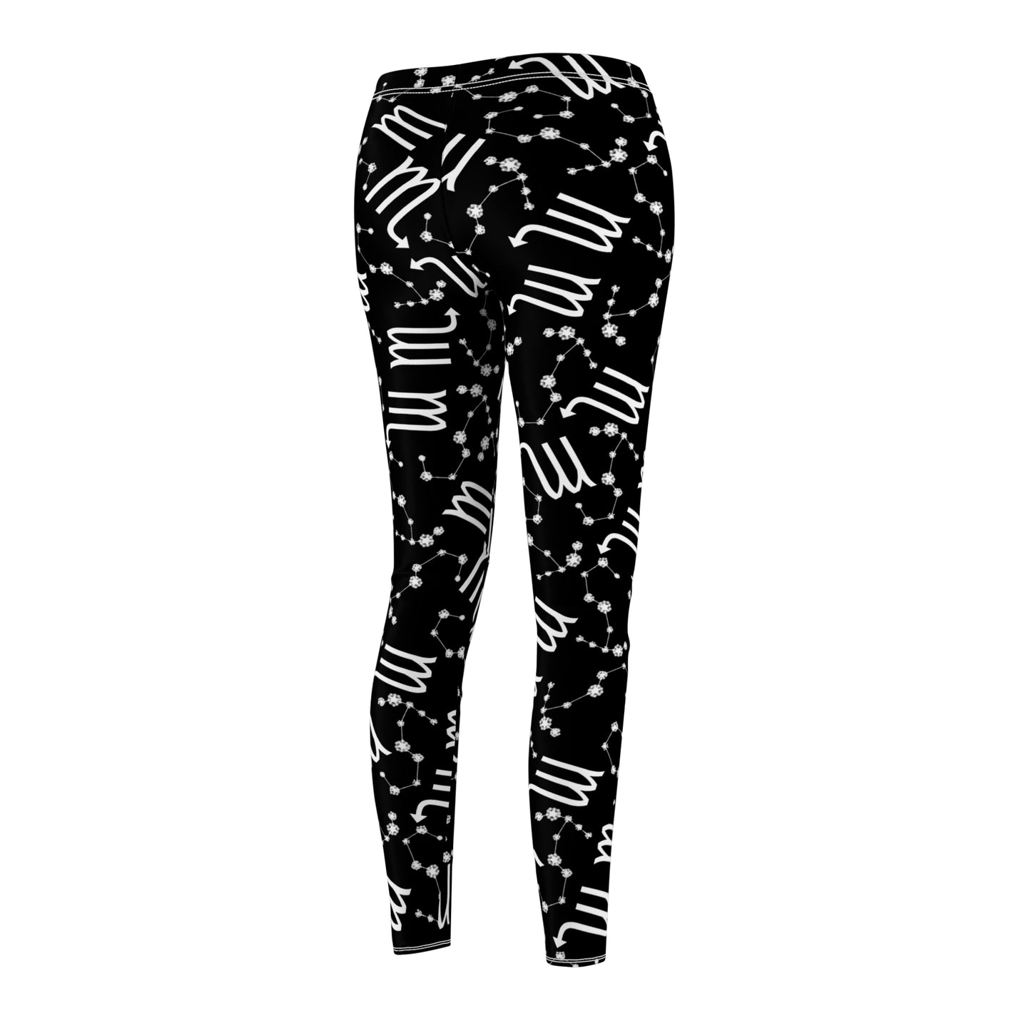 Women's Zodiac Cut & Sew Casual Leggings Scorpio Zodiac sign