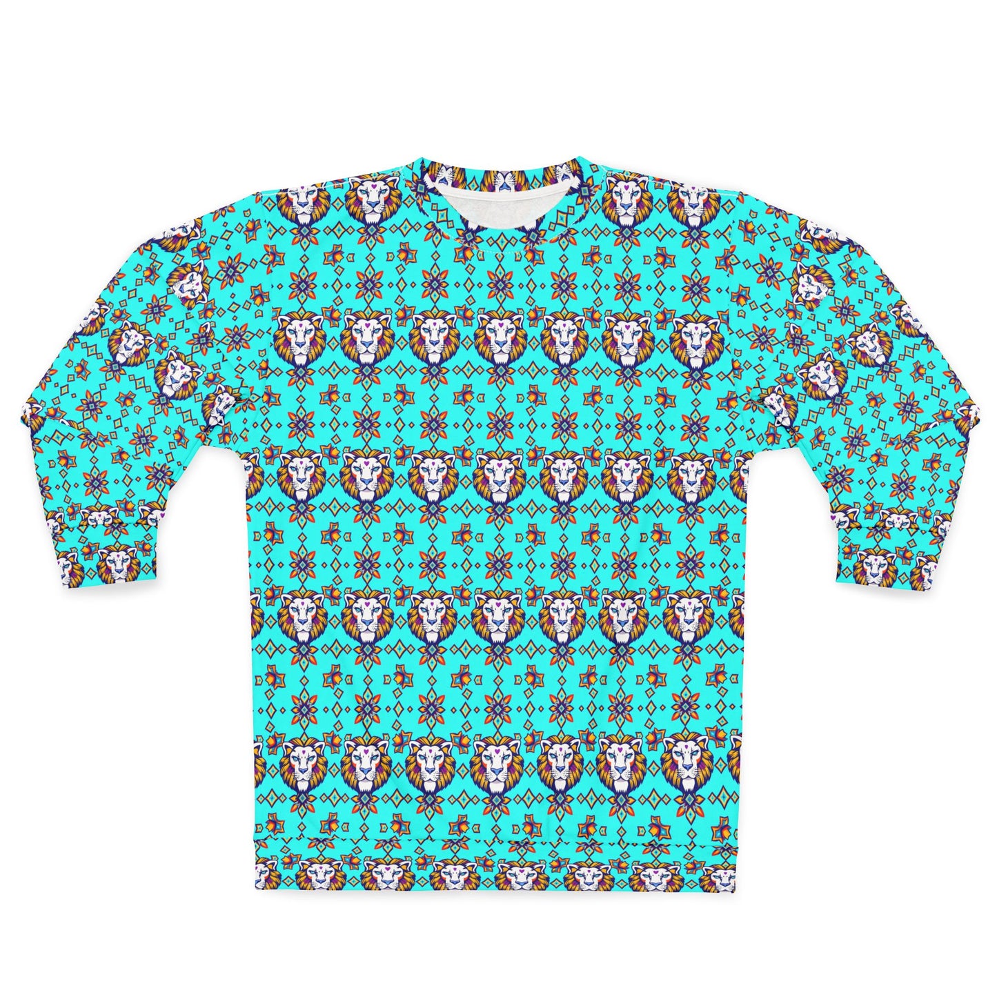 Unisex Sweatshirt (AOP), Leo, Zodiac, Jewel Pattern