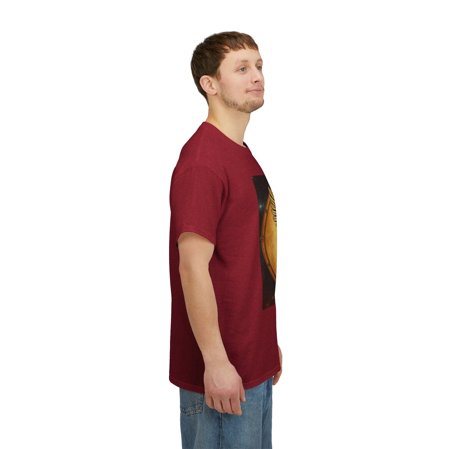 Unisex Heavy Cotton T-Shirt, Angel Twin, Gemini Zodiac Design