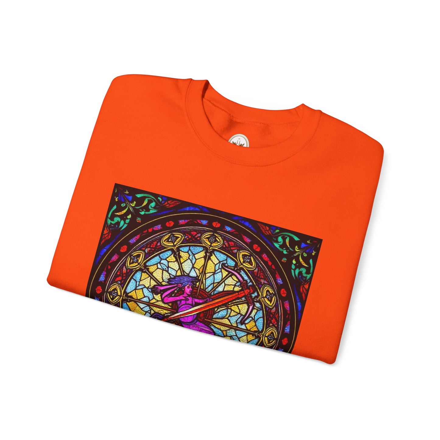 Unisex Heavy Blend™ Crewneck Sweatshirt, Glass 1, Sagittarius Zodiac Design