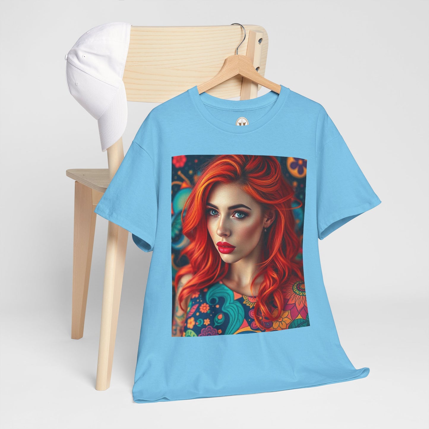 Unisex Heavy Cotton T-Shirt, Aquarius, Zodiac v1, Sexy Art