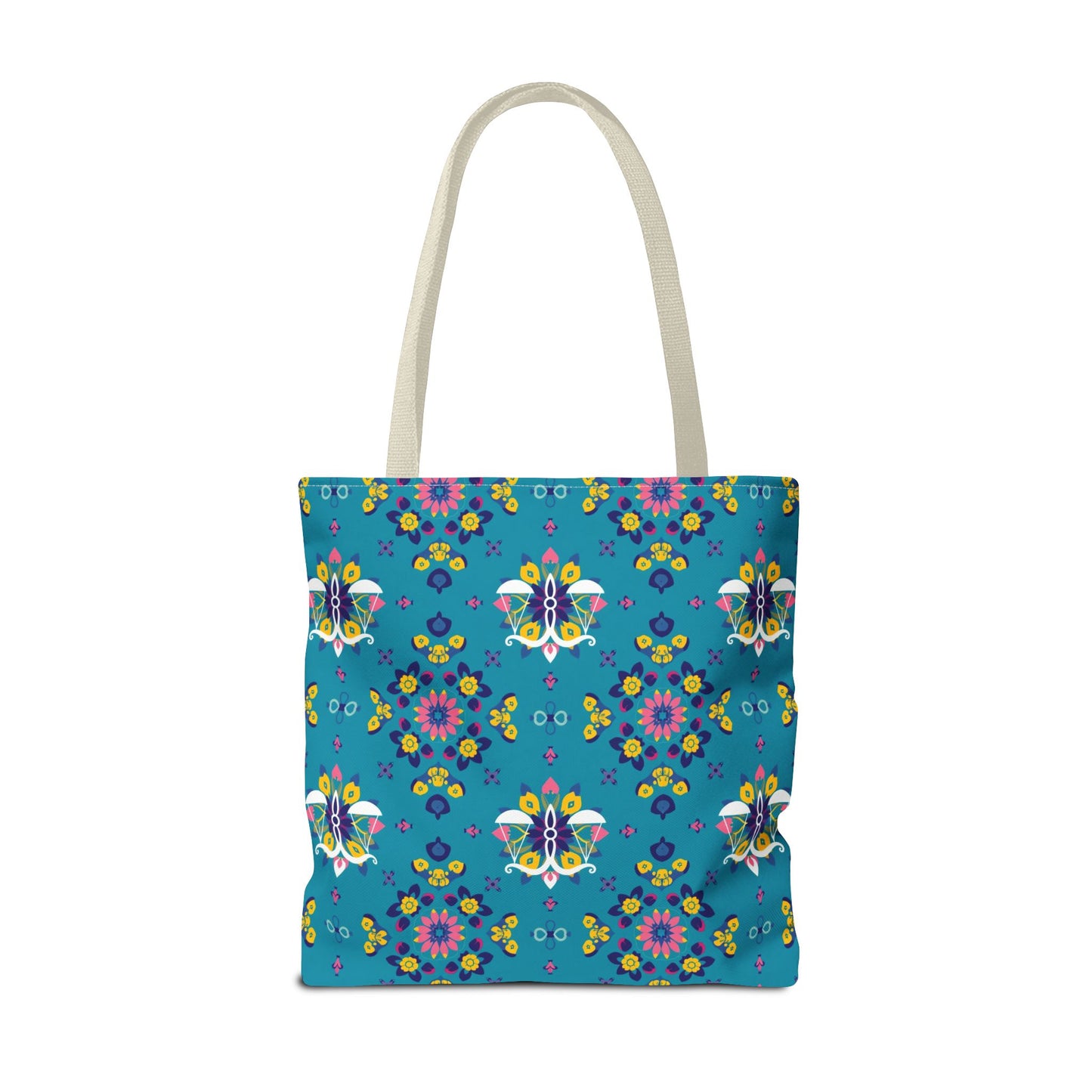Tote Bag (AOP), Libra, Zodiac v1, Flower Pattern