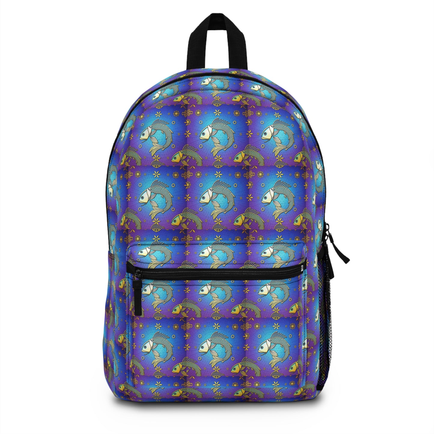 Backpack, Pisces, Zodiac, Metal Pattern