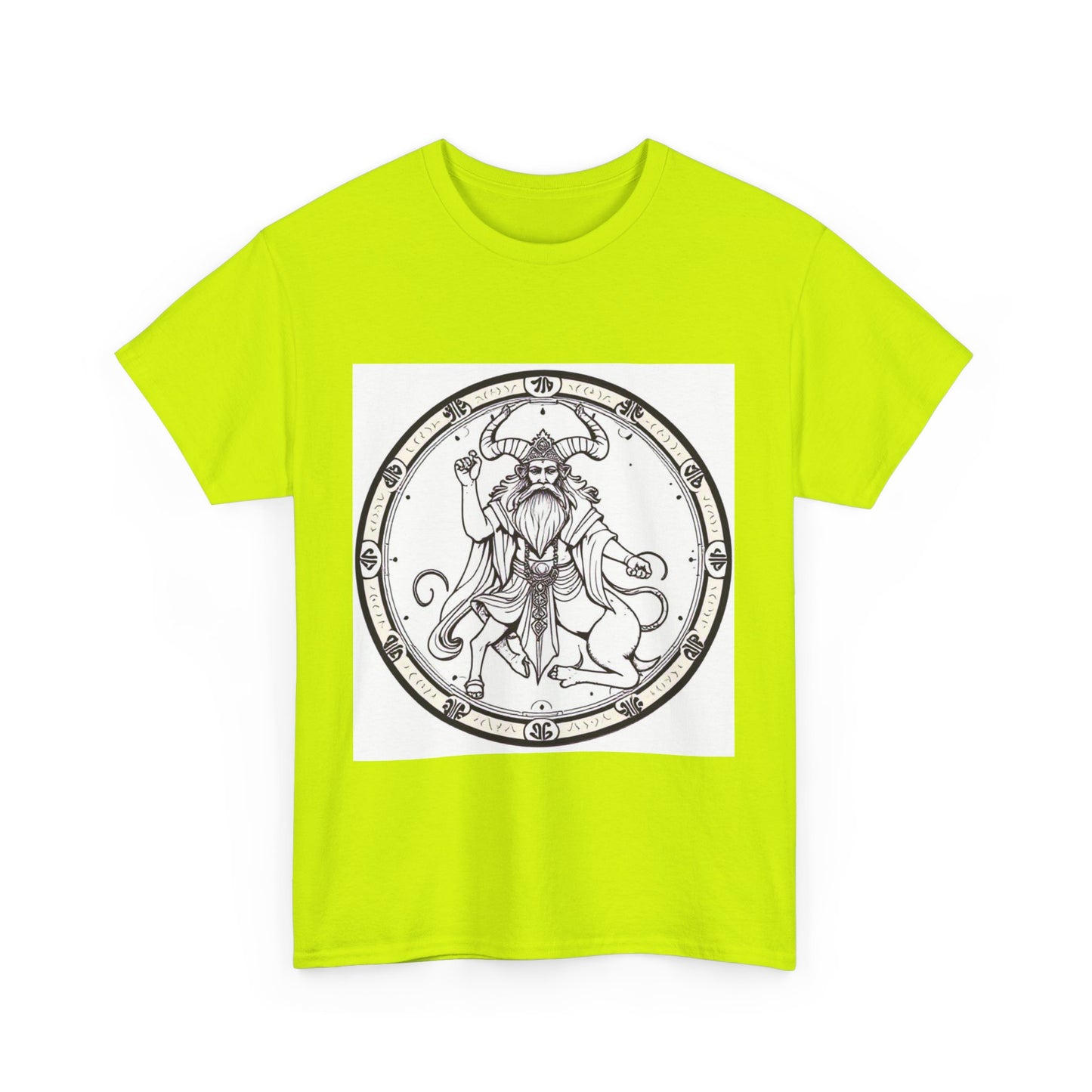 Unisex Heavy Cotton T-Shirt, Bull Centaur v1, Taurus Zodiac Design