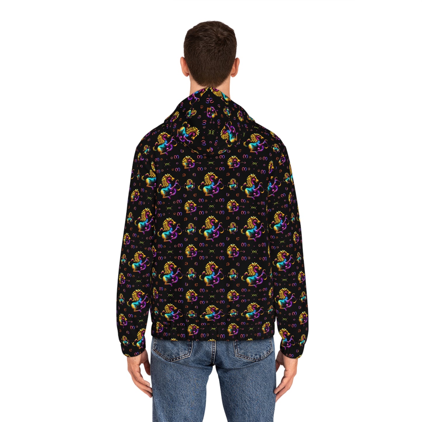 Full-Zip Hoodie (AOP), Virgo, Zodiac v1, Pattern