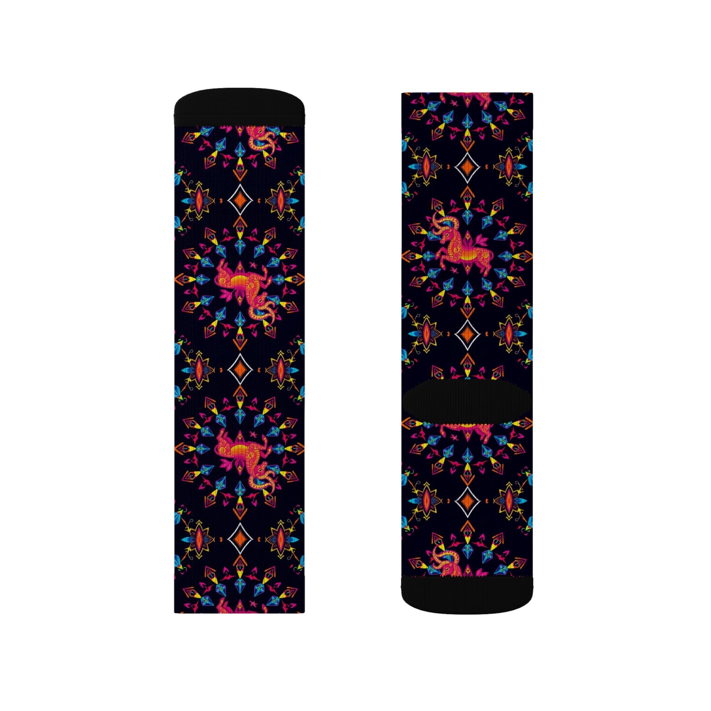 Sublimation Socks, Capricorn, Zodiac v1, Jewel Pattern