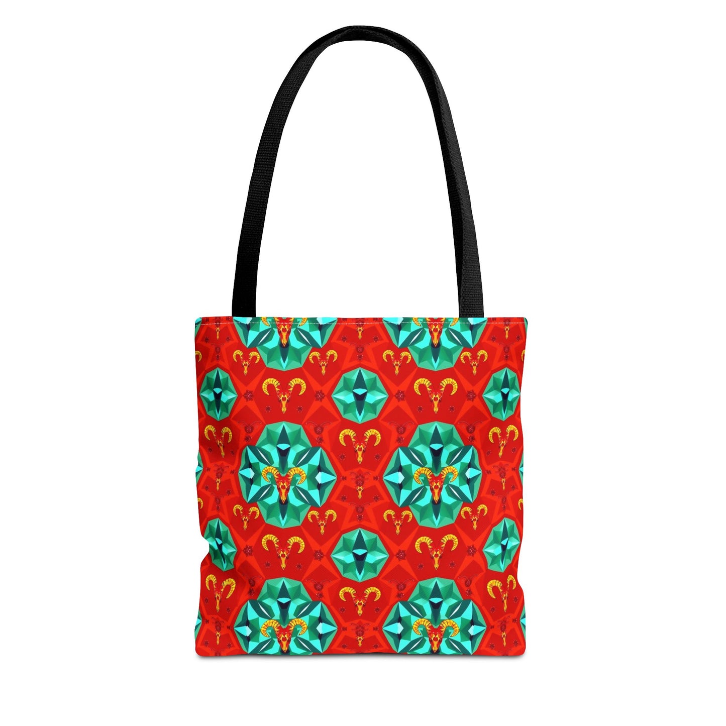 Tote Bag (AOP), Aries, Zodiac v1, Jewel Pattern