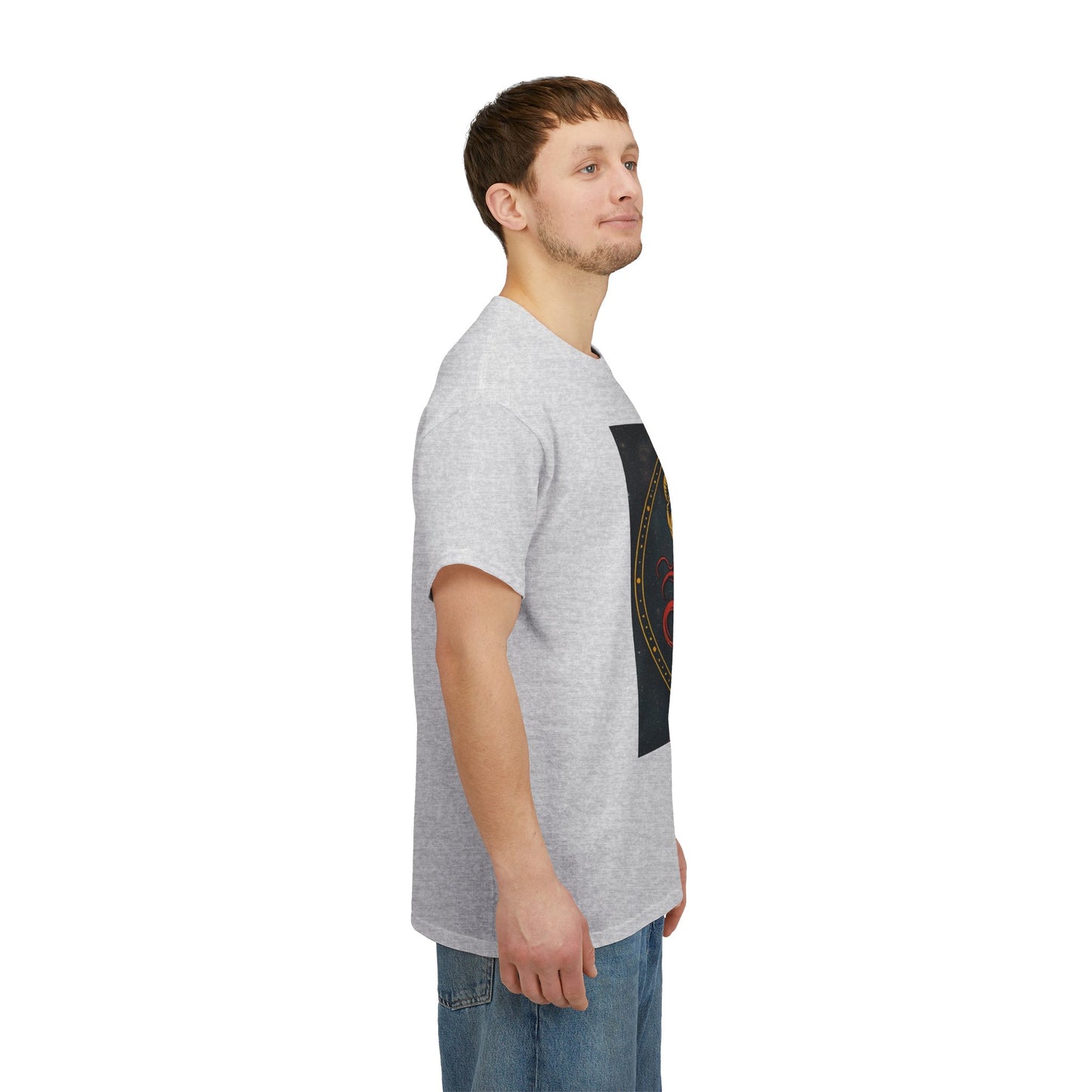 Unisex Heavy Cotton T-Shirt, Aries God 3v, Zodiac Design
