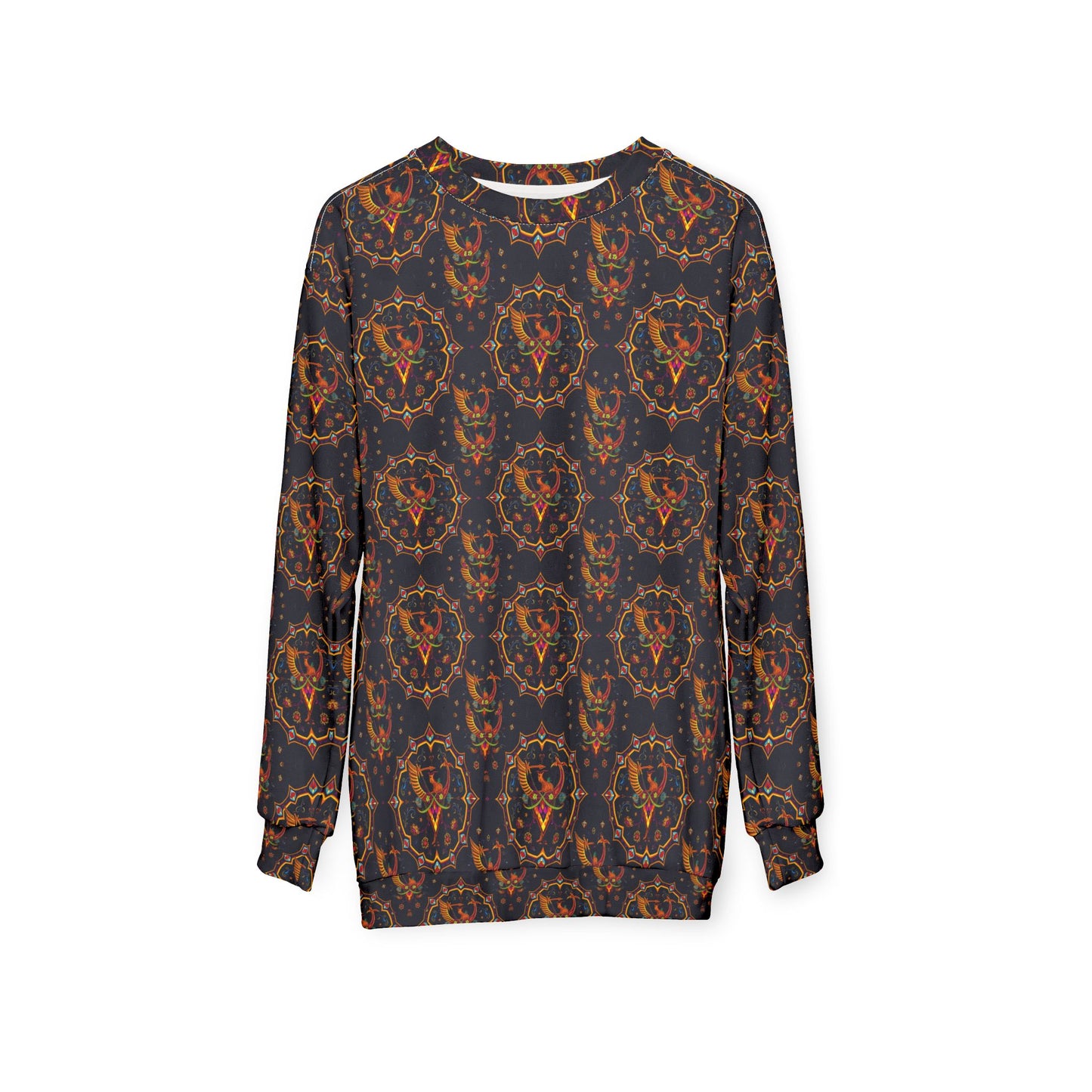 Unisex Sweatshirt (AOP), Sagittarius, Zodiac v2, Jewel Pattern