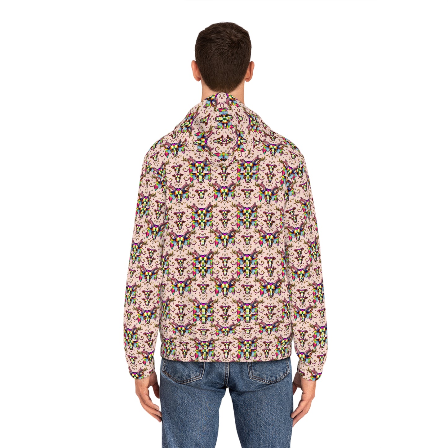 Full-Zip Hoodie (AOP), Taurus, Zodiac v2, Pattern