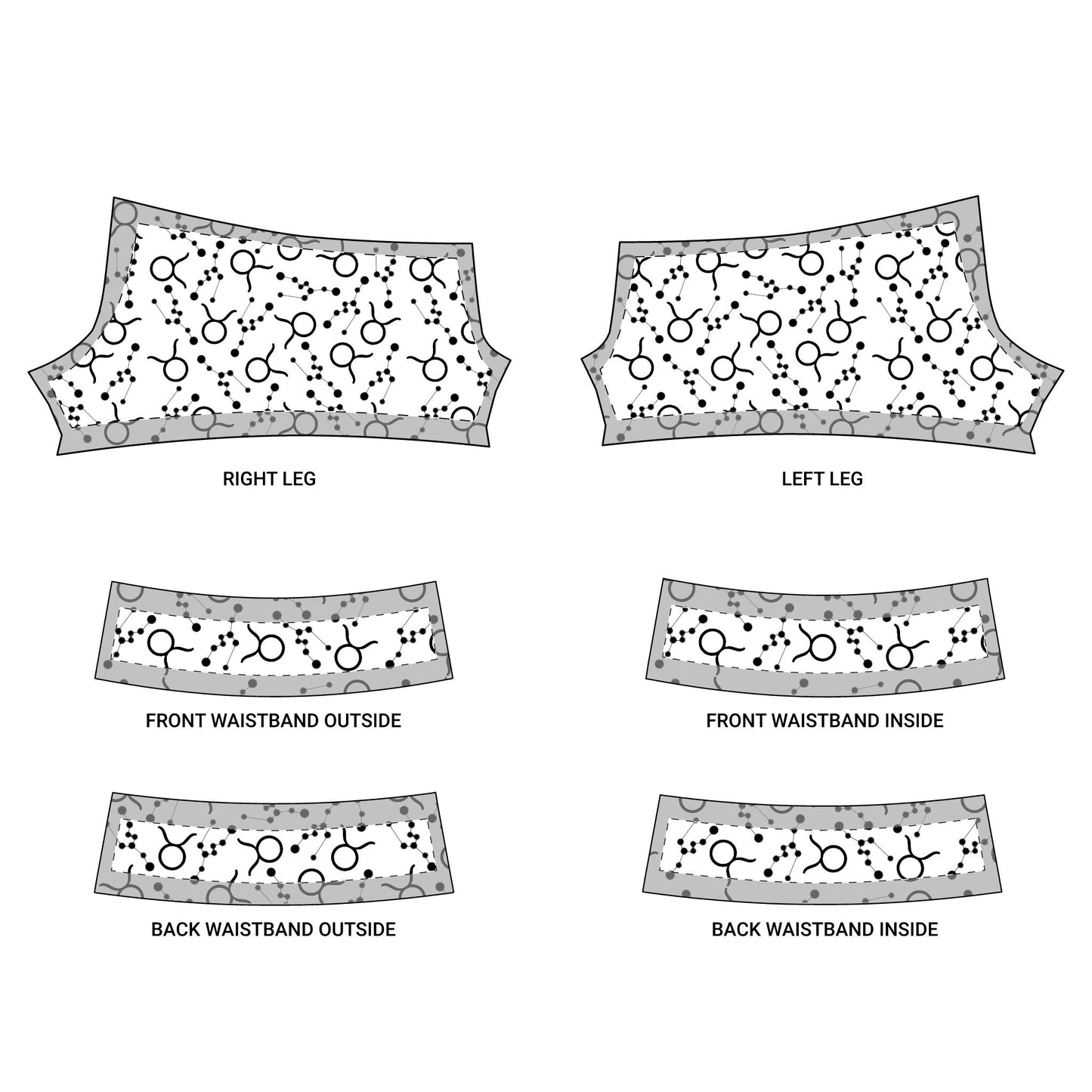 Women's Polyester Yoga Shorts with the Taurus Zodiac sign (AOP)