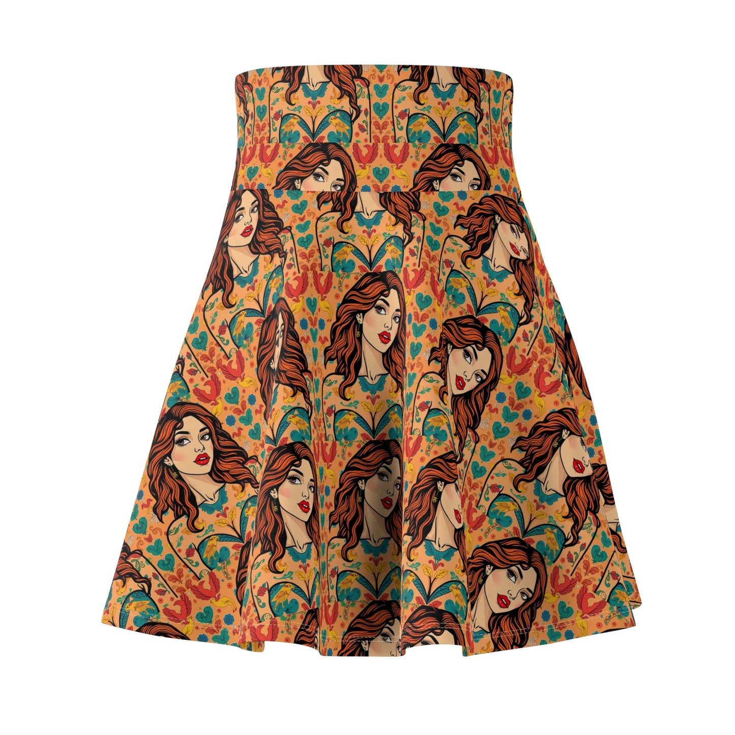 Women's Skater Skirt, (AOP), Virgo, Zodiac v2, Sexy Pattern