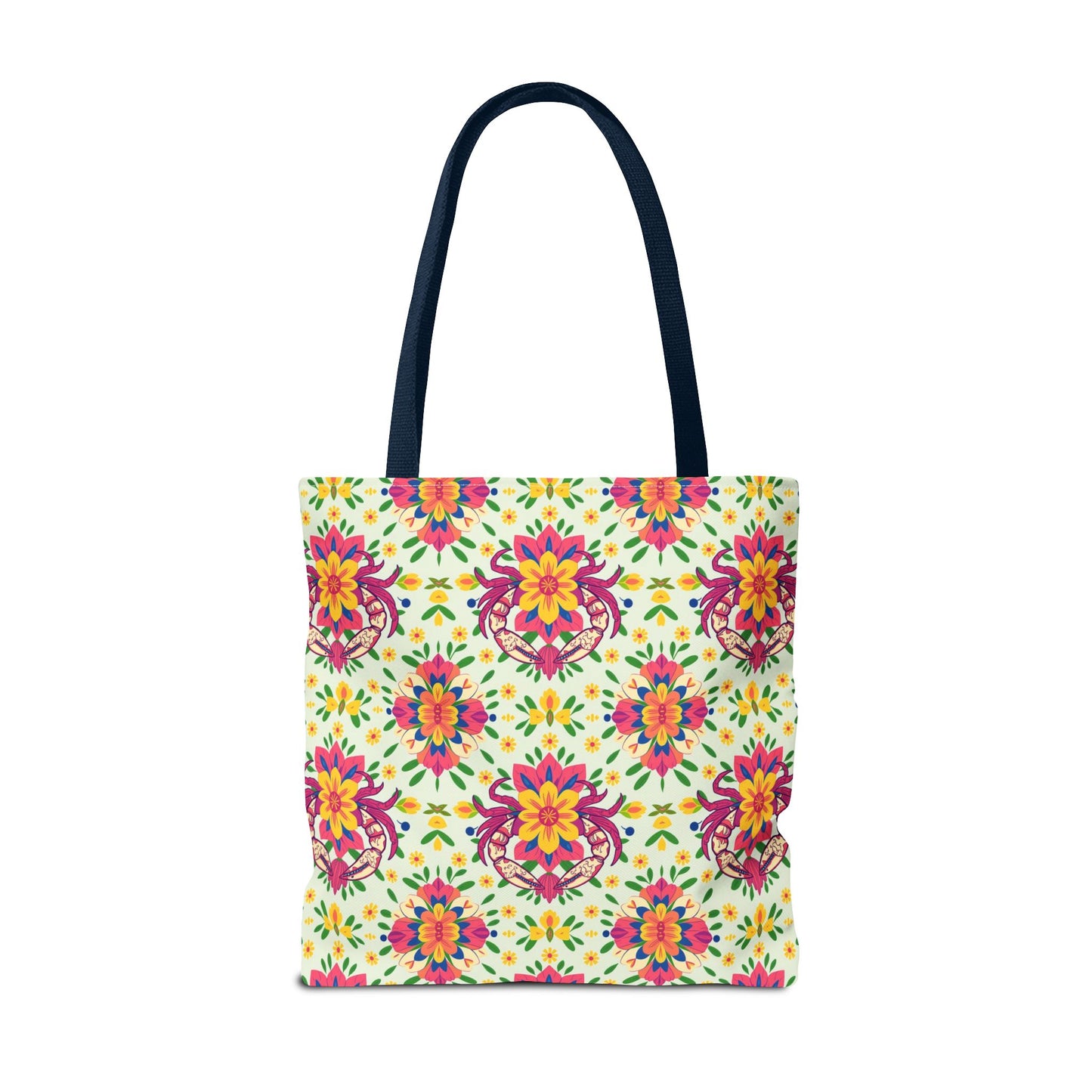 Tote Bag (AOP), Cancer, Zodiac v1, Flower Pattern