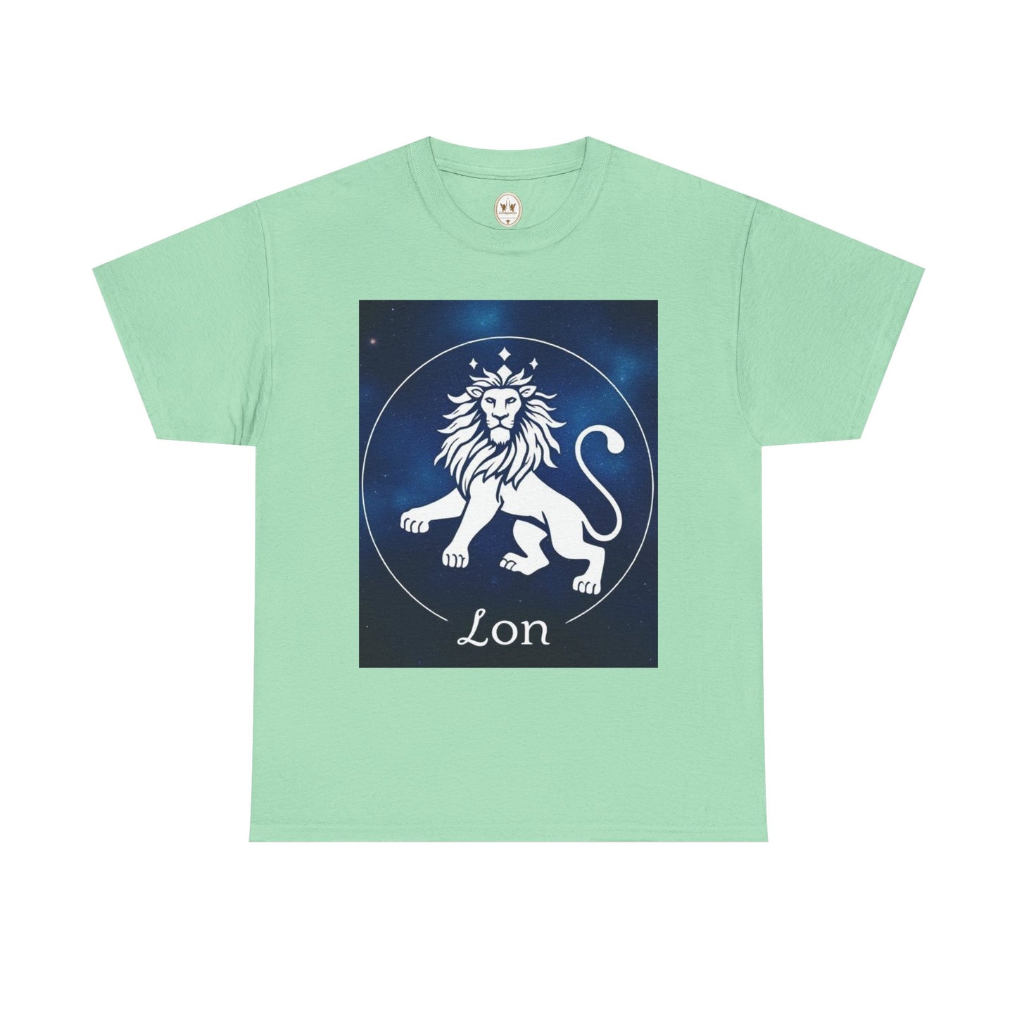Unisex Heavy Cotton T-Shirt, Space Lion, Leo Zodiac Design