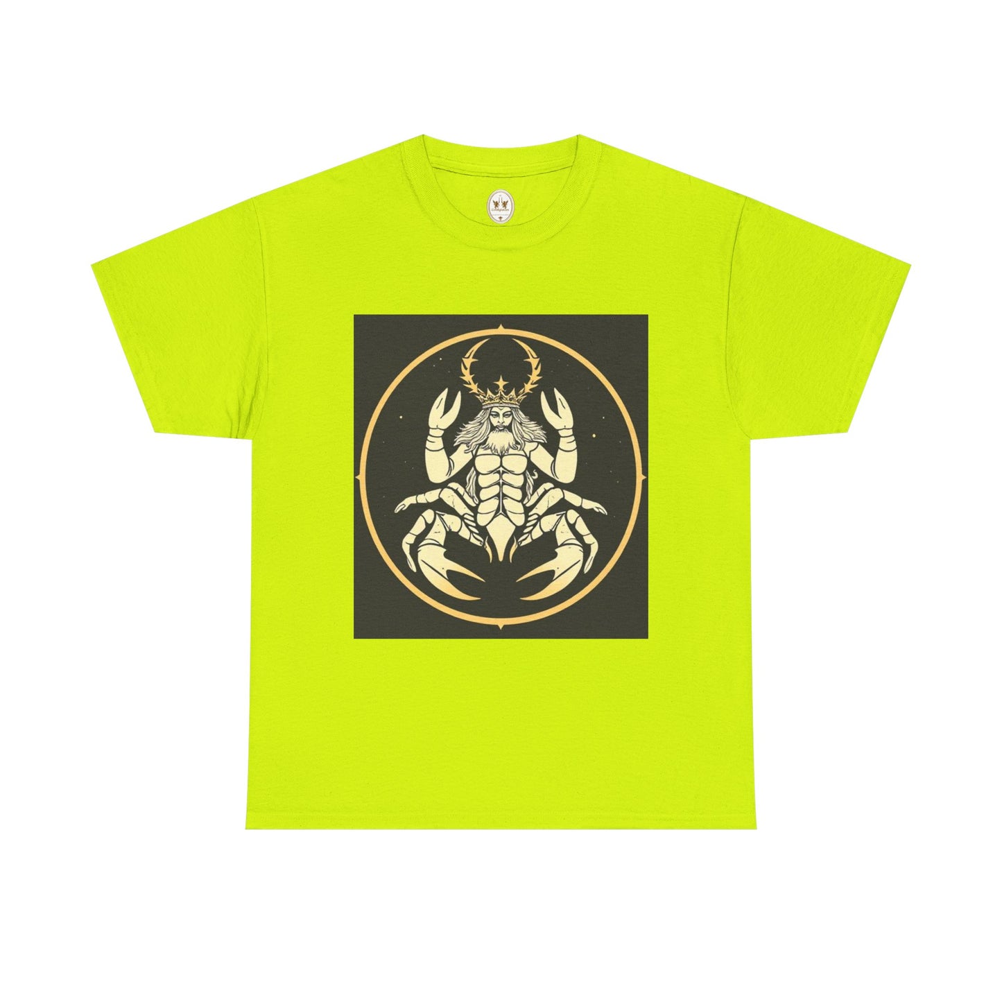 Unisex Heavy Cotton T-Shirt, Scorpio King, Print Art, Zodiac Design