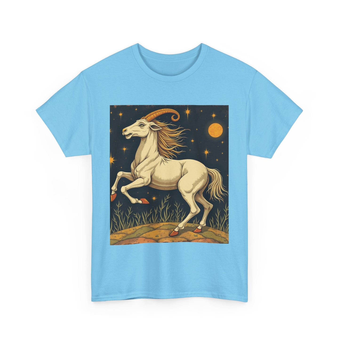 Unisex Heavy Cotton T-Shirt, Aries Animal, Zodiac Design