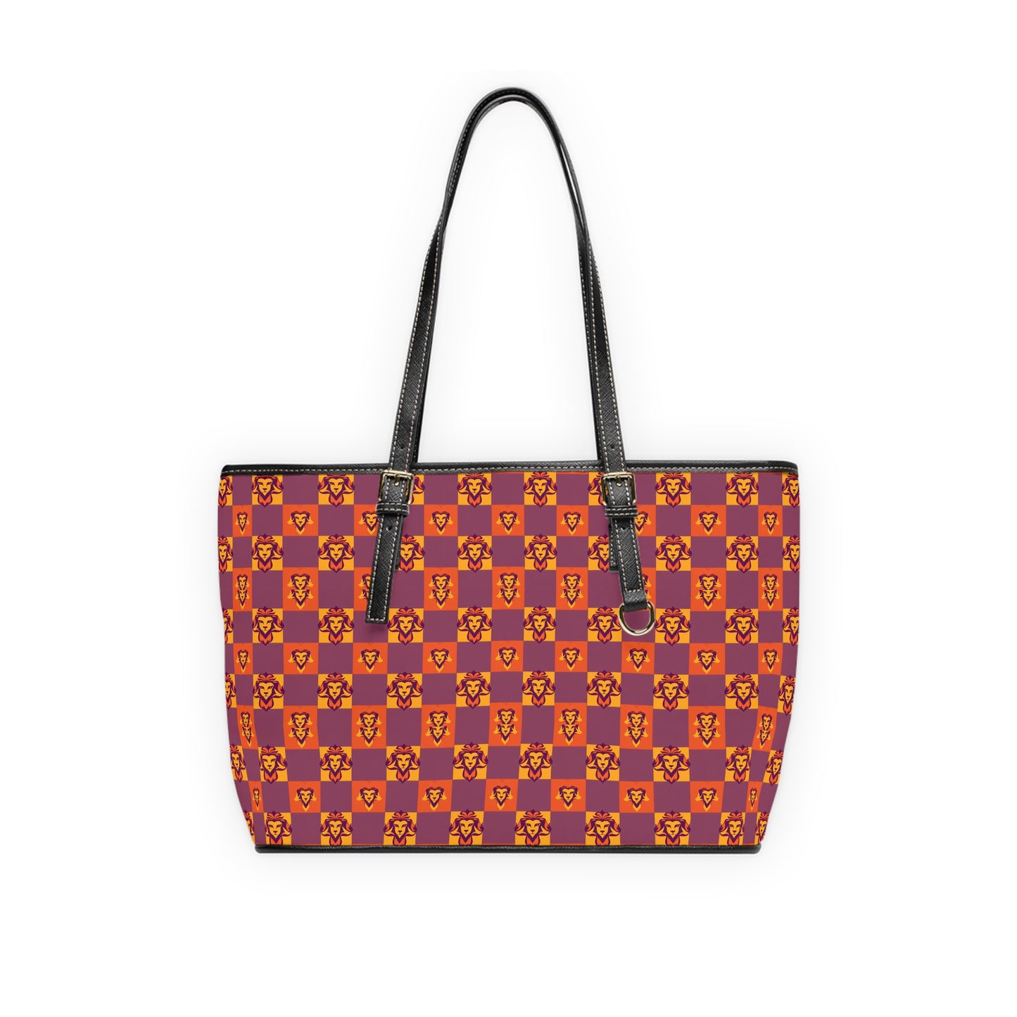 Leather Shoulder Bag, Leo, Zodiac, Shapes Pattern