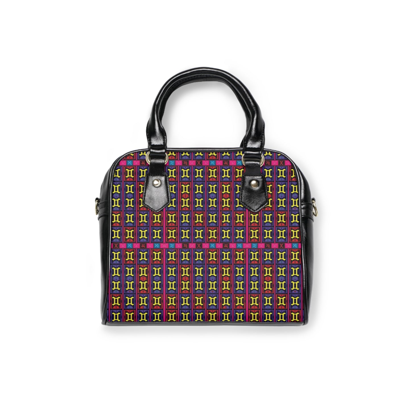 Shoulder Handbag, Gemini, Zodiac v2, Shapes Pattern