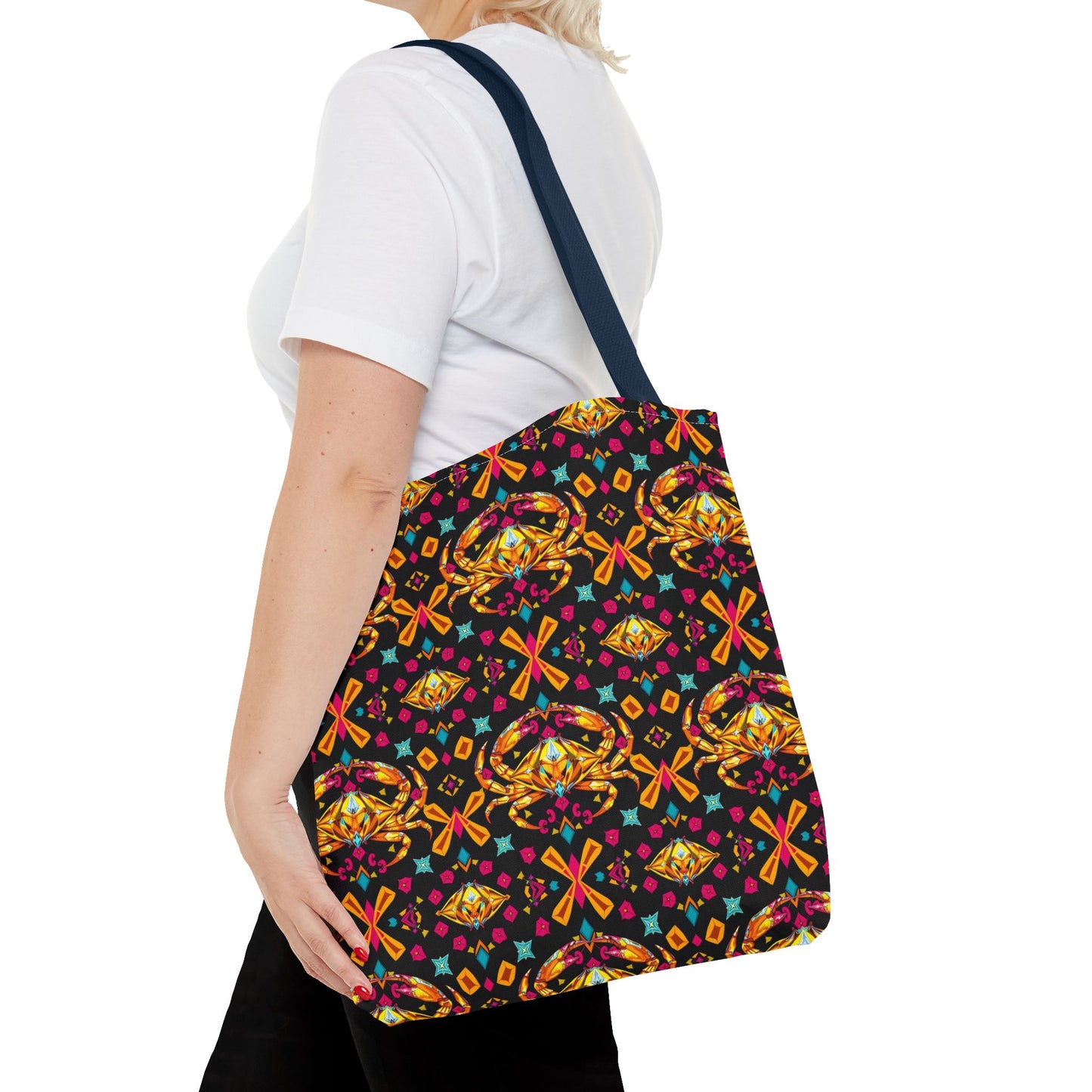 Tote Bag (AOP), Cancer, Zodiac v1, Jewel Pattern