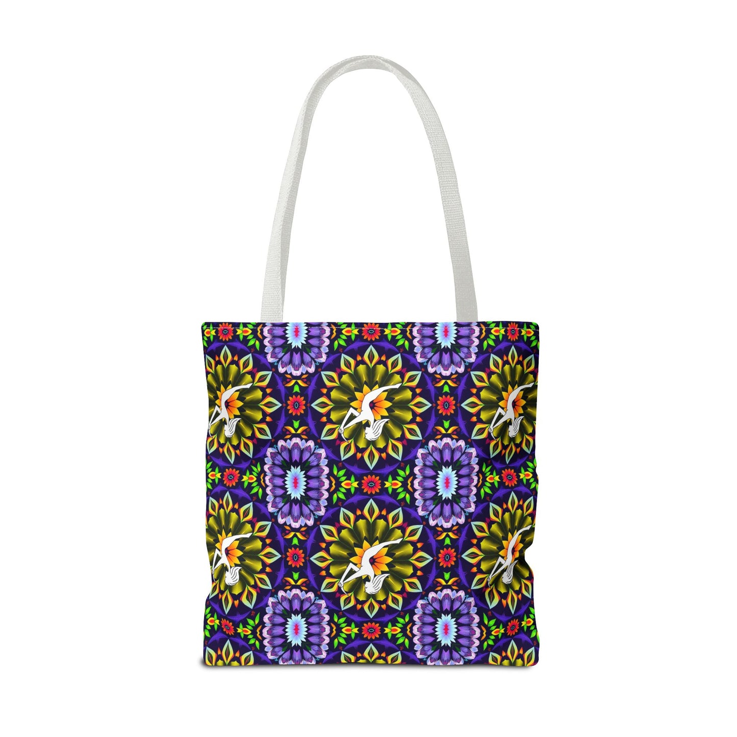 Tote Bag (AOP), Sagittarius, Zodiac v2, Flower Pattern