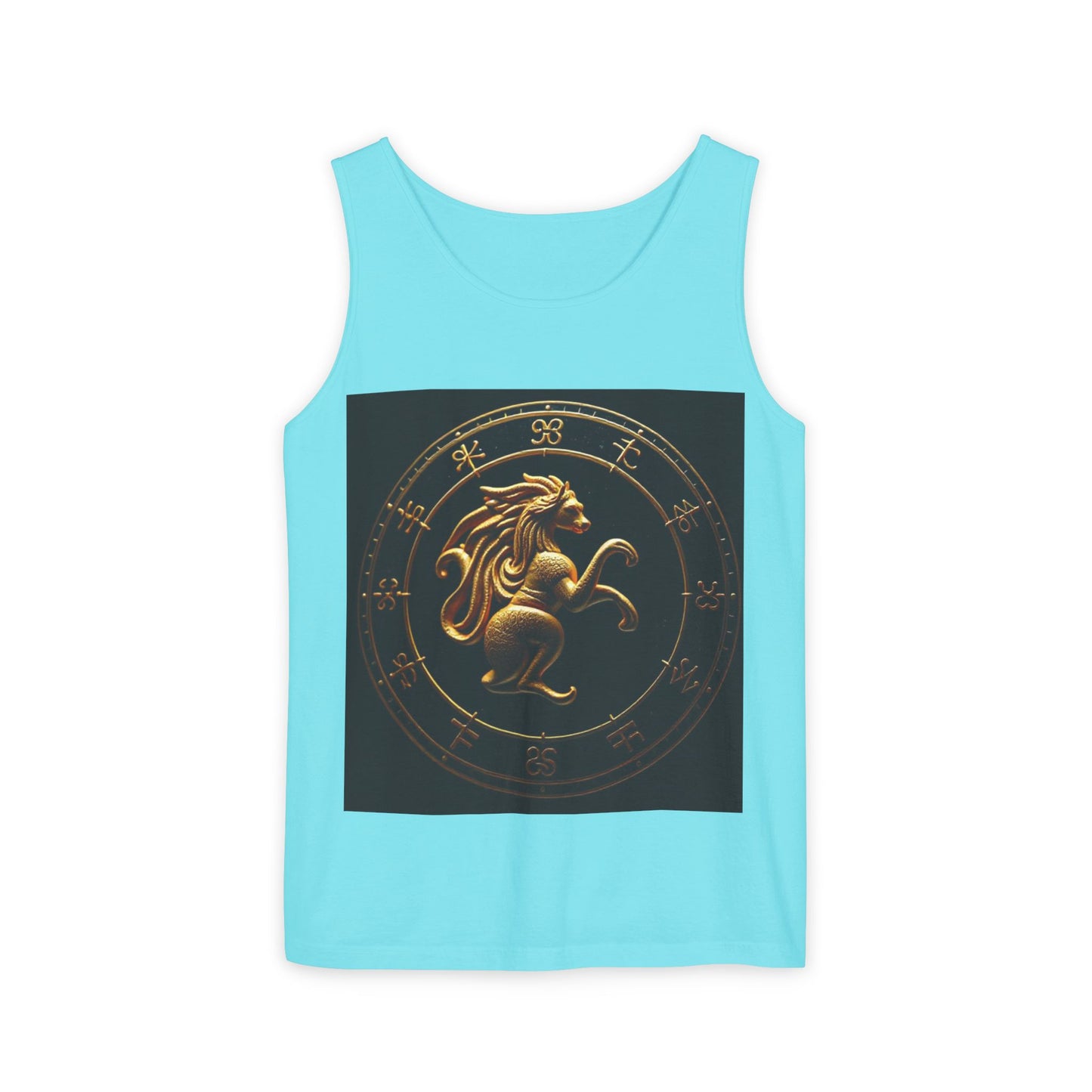 Unisex Garment-Dyed, Tank Top, Virgo Design, Planet Animal, 100% US cotton