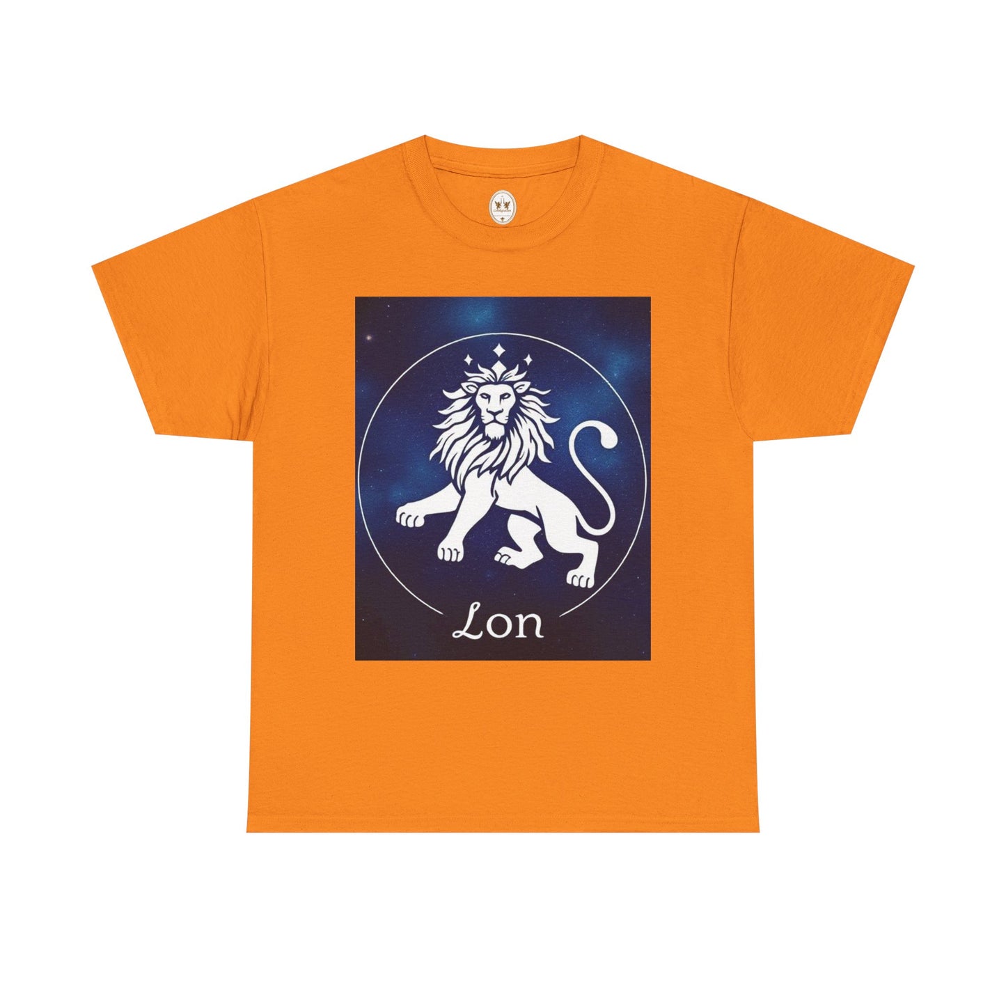 Unisex Heavy Cotton T-Shirt, Space Lion, Leo Zodiac Design