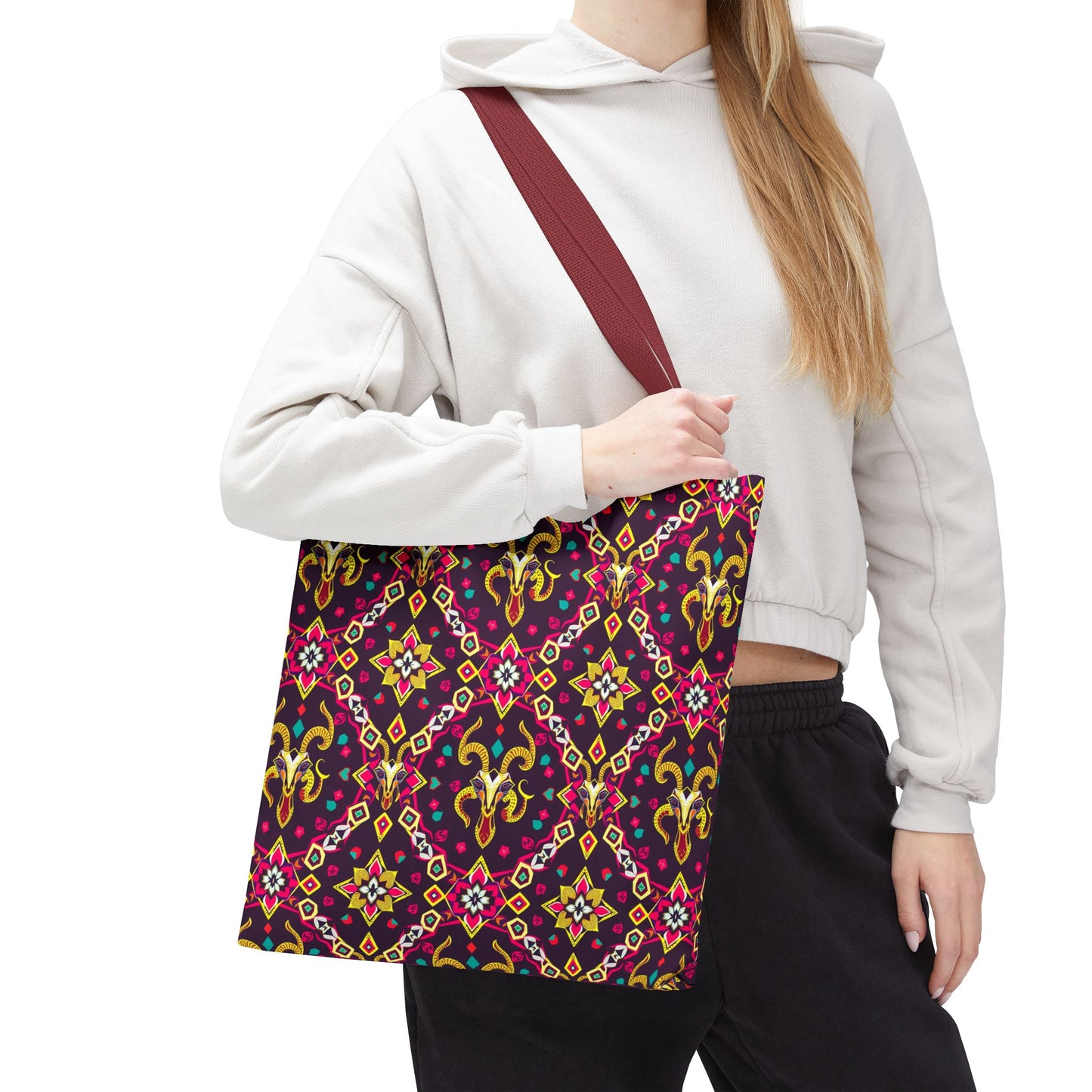 Tote Bag (AOP), Capricorn, Zodiac, Jewel Pattern