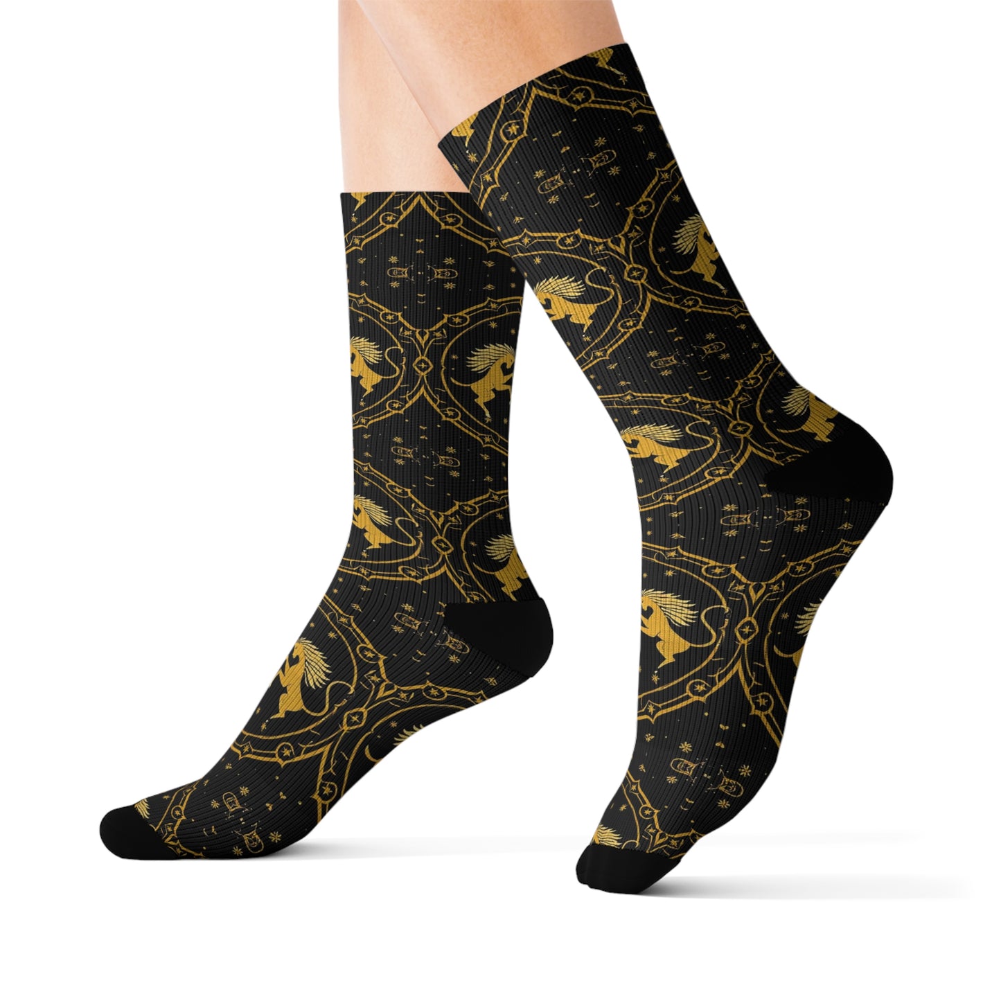 Sublimation Socks, Gemini, Zodiac, Pattern