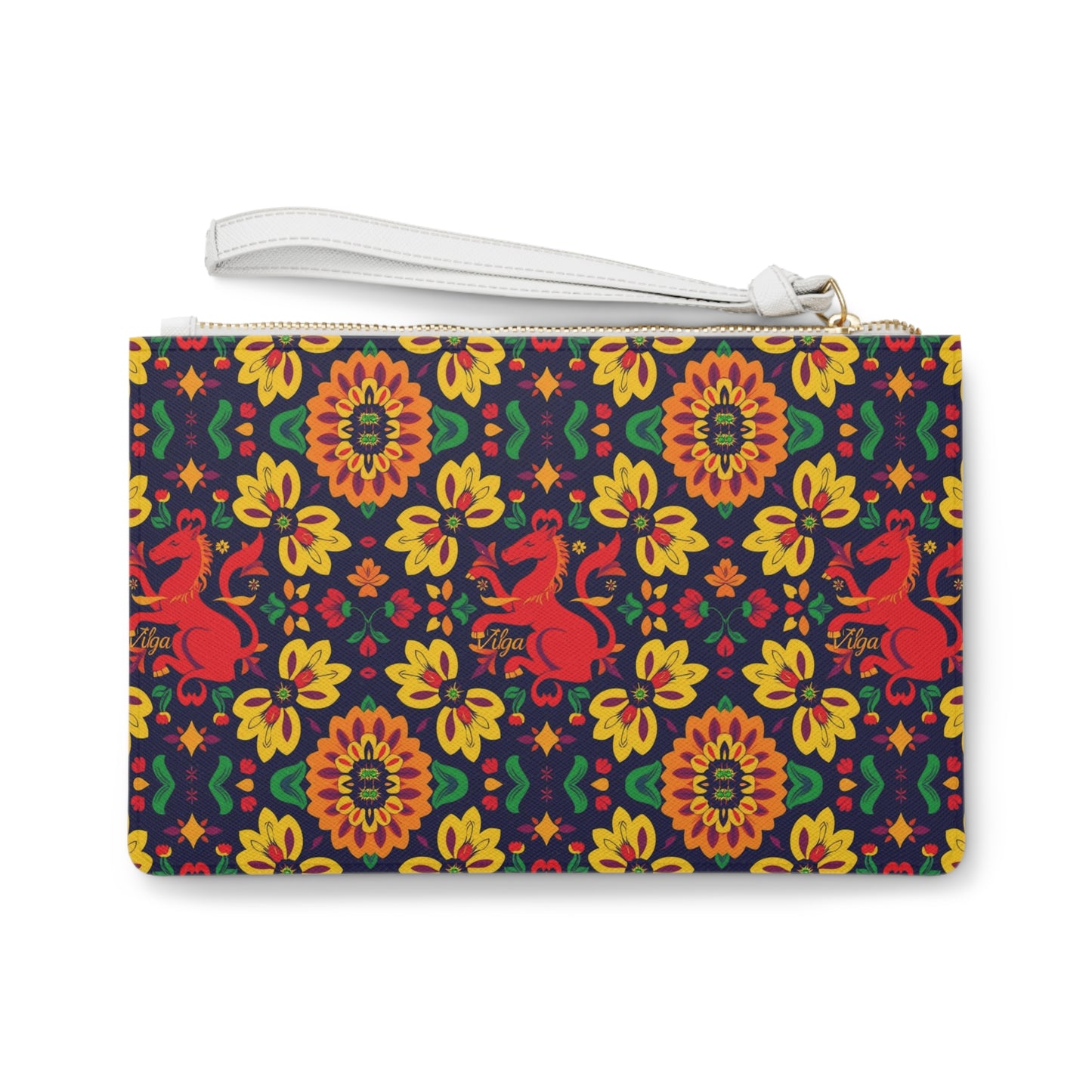 Clutch Bag, Virgo, Zodiac v4, Flower Pattern