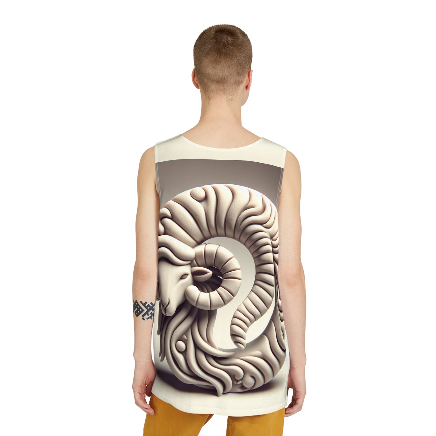 Men's Tank (AOP), Regular fit, Stone Aries Zodiac Design