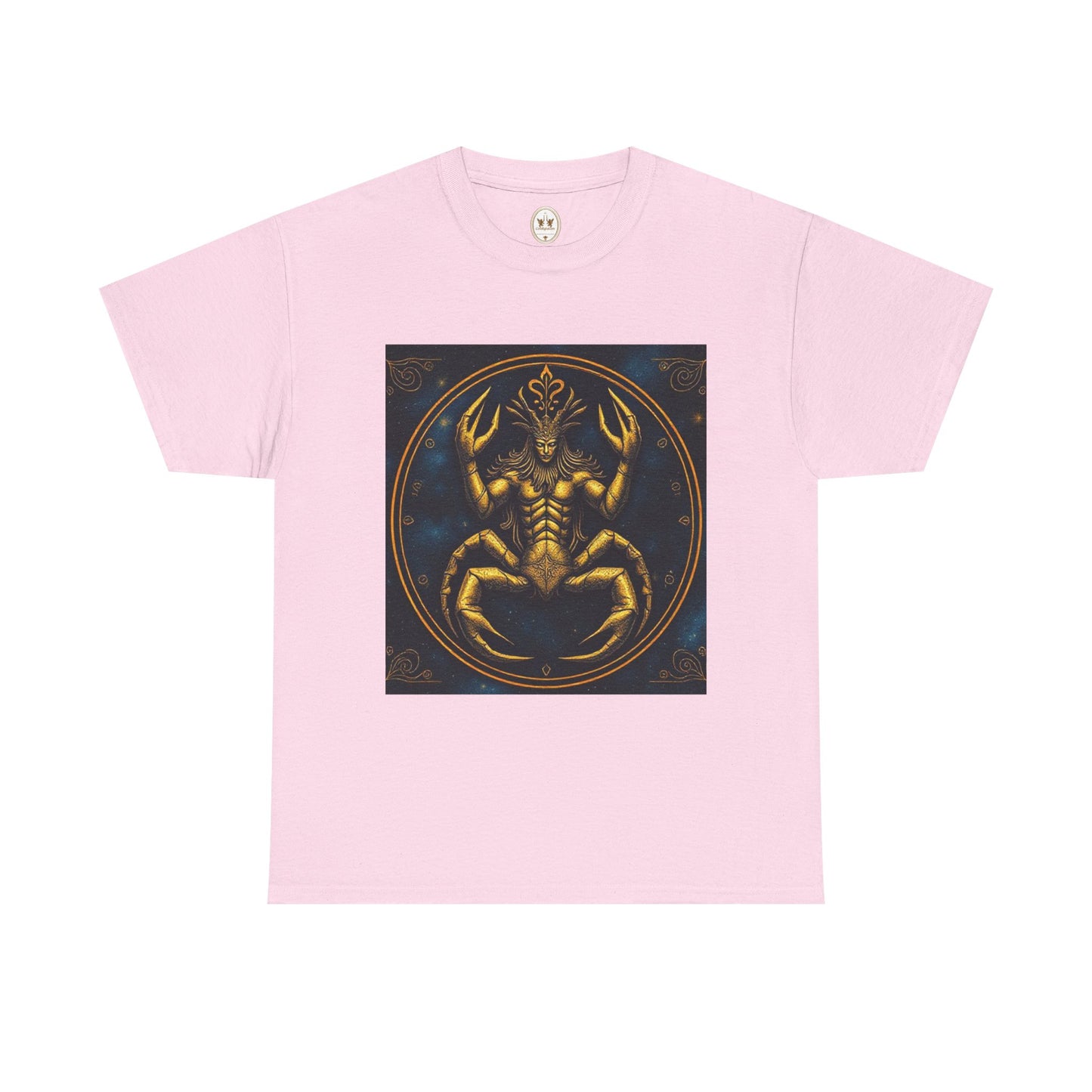 Unisex Heavy Cotton T-Shirt, Scorpion King 1v, Cancer Zodiac Design