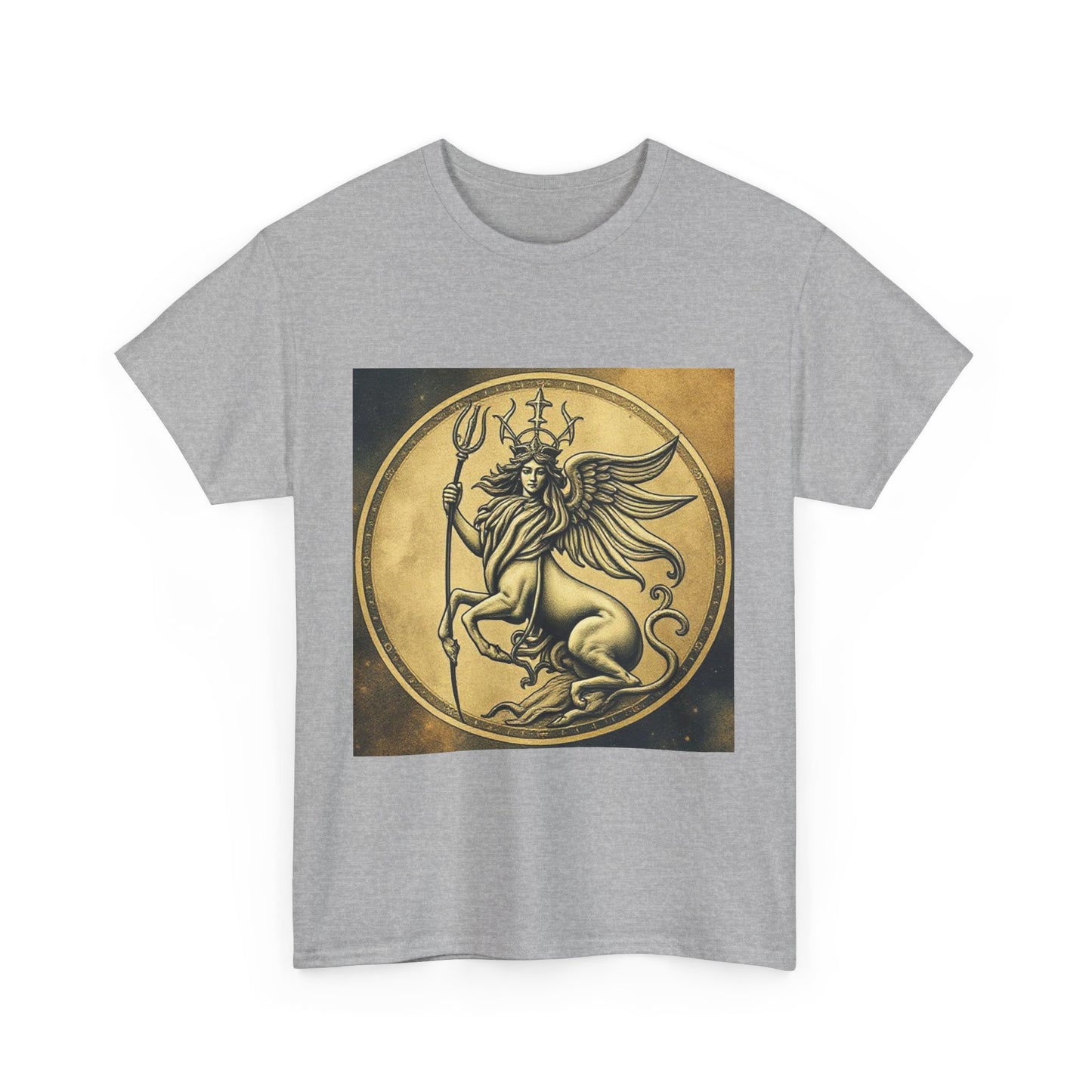 Unisex Heavy Cotton T-Shirt, Animal Angel v1, Virgo Zodiac Design