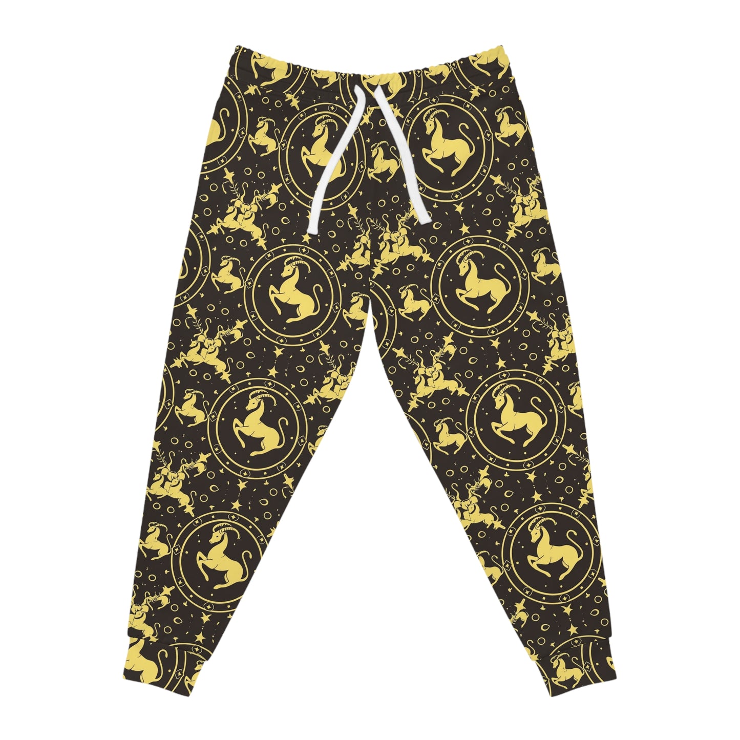 Athletic Joggers, Zodiac Design, Pattern v1, Capricorn, AOP