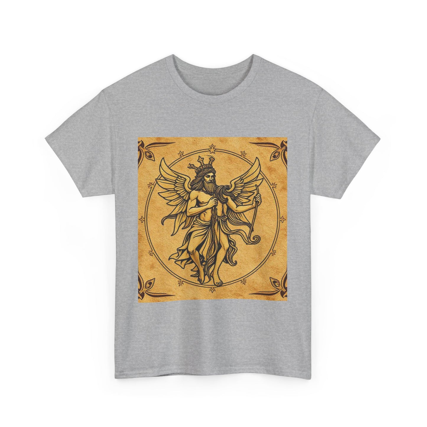 Unisex Heavy Cotton T-Shirt, Pencil Art, Gemini Zodiac Design