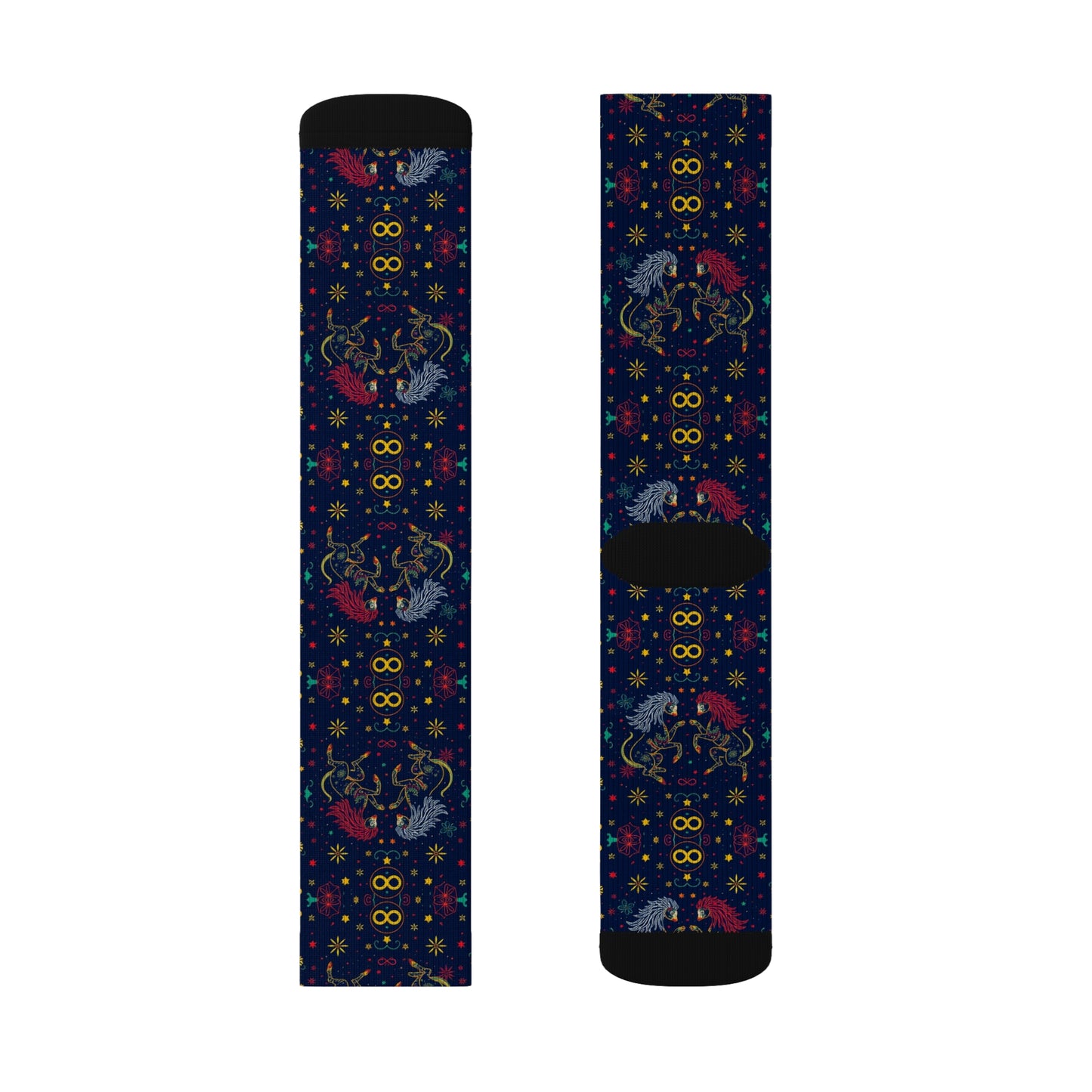 Sublimation Socks, Gemini, Zodiac v3, Pattern