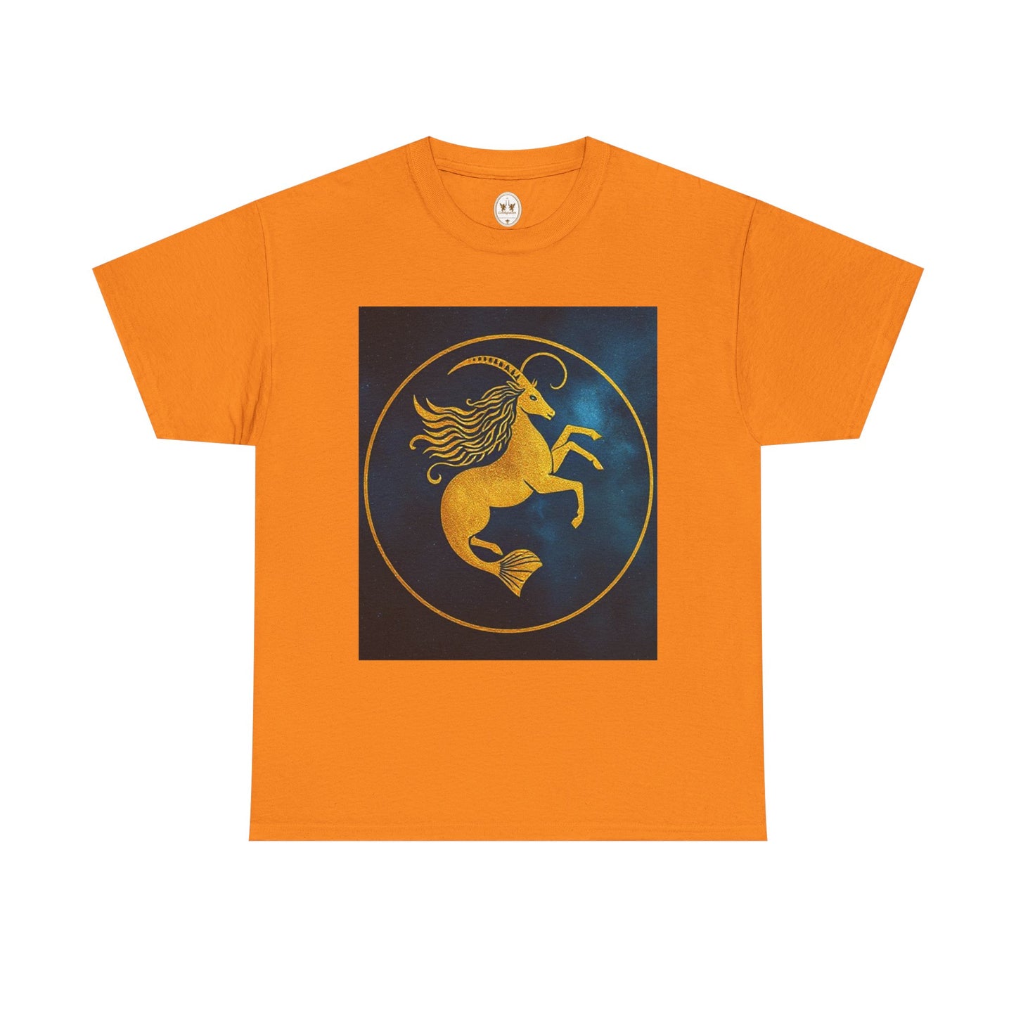 Unisex Heavy Cotton T-Shirt, Capricorn Animal v4, Symbol, Zodiac Design