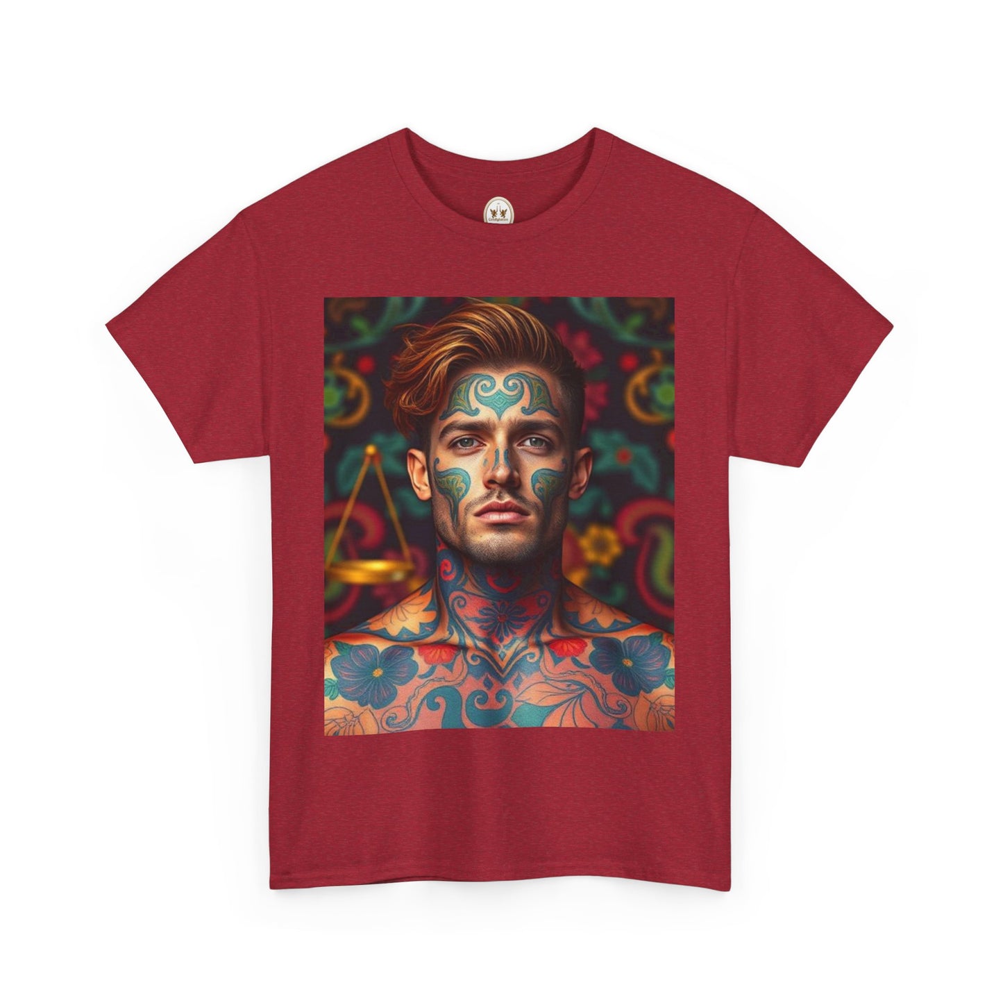 Unisex Heavy Cotton T-Shirt, Libra, Zodiac, Sexy Art