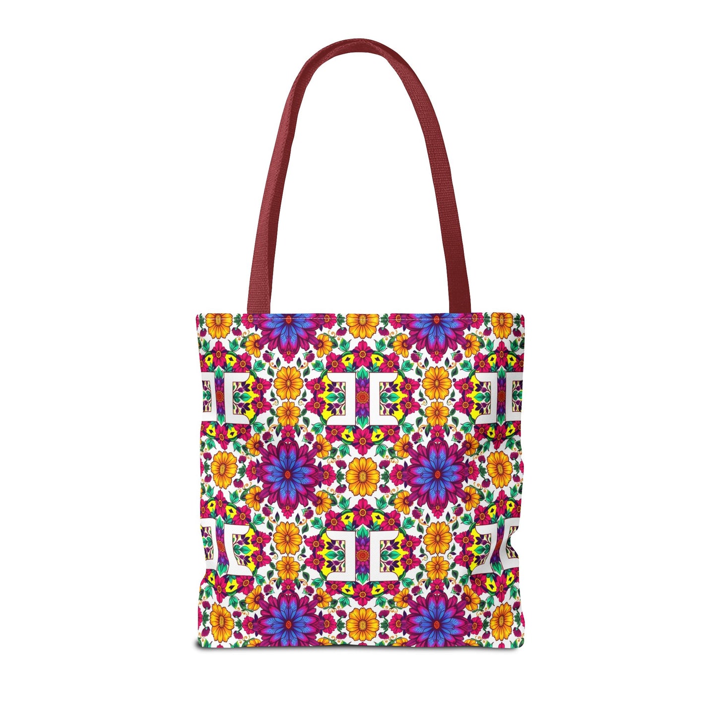 Tote Bag, (AOP), Gemini, Zodiac v3, Flower Pattern