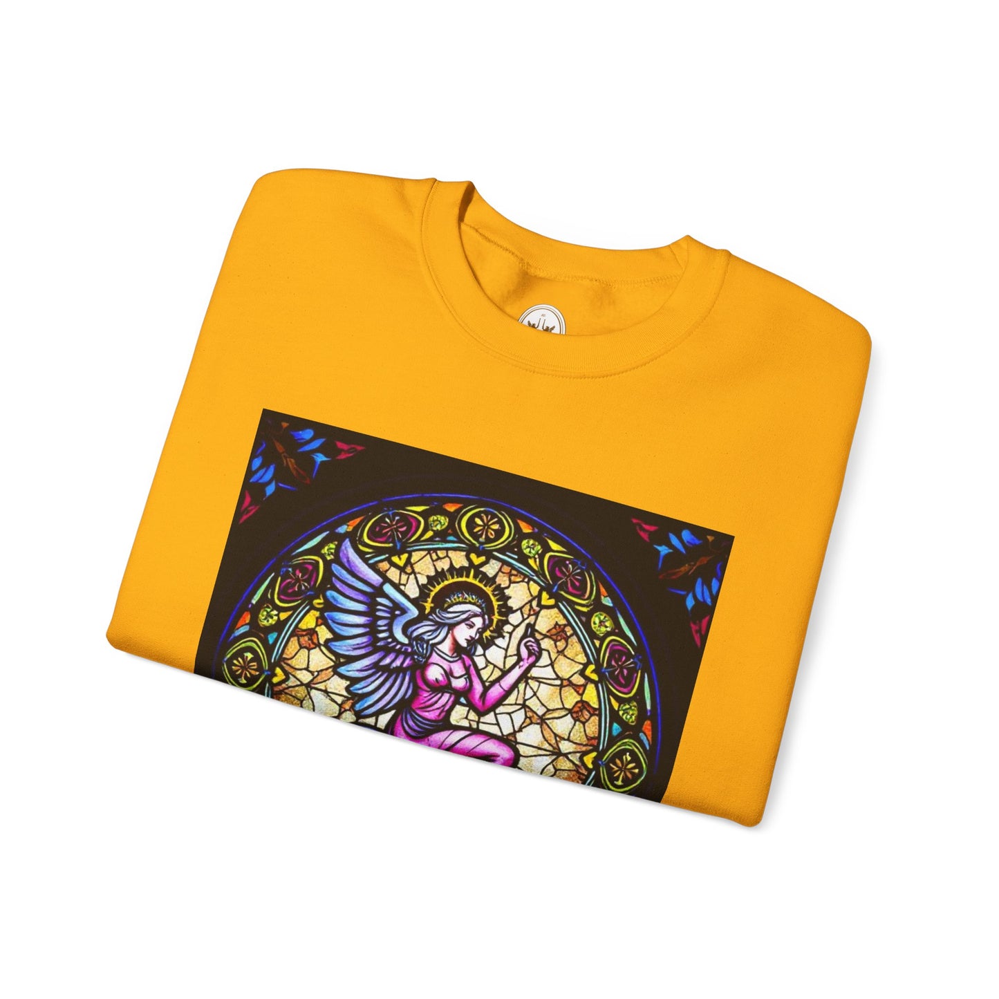 Unisex Heavy Blend™ Crewneck Sweatshirt, Glass 1, Virgo Zodiac Design