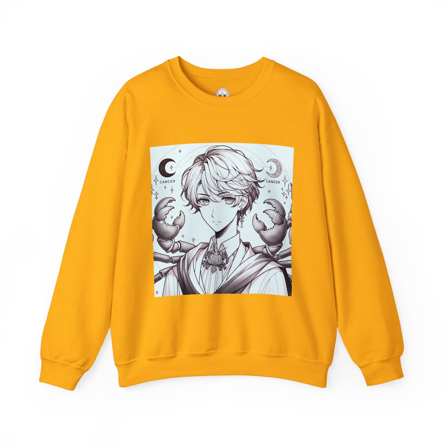 Unisex Heavy Blend™ Crewneck Sweatshirt,Two Moon, Cancer Zodiac Design
