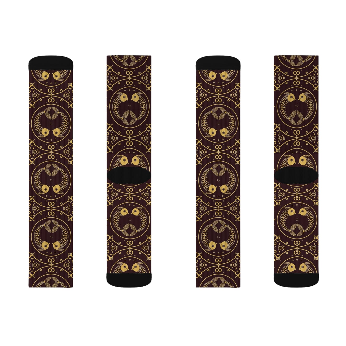 Sublimation Socks, Pisces, Zodiac v1, Pattern