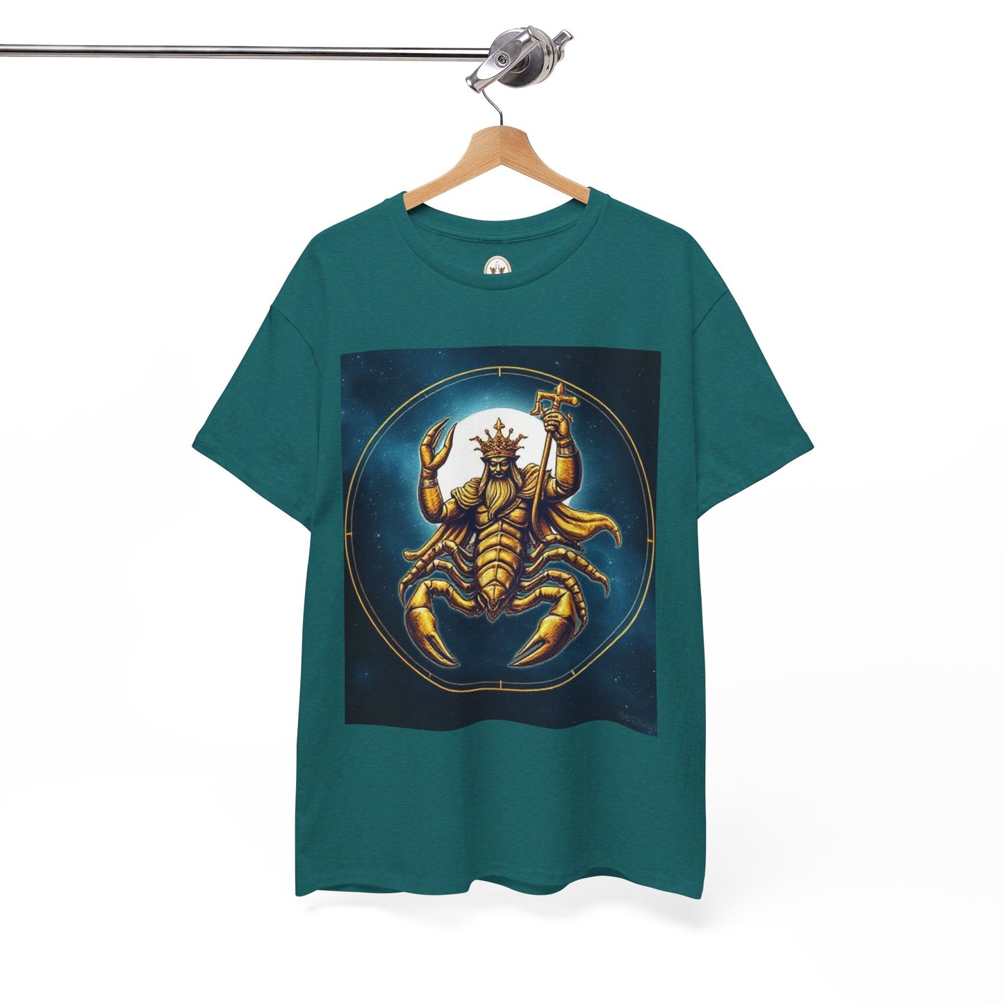Unisex Heavy Cotton T-Shirt, Moon, Scorpio Zodiac Design