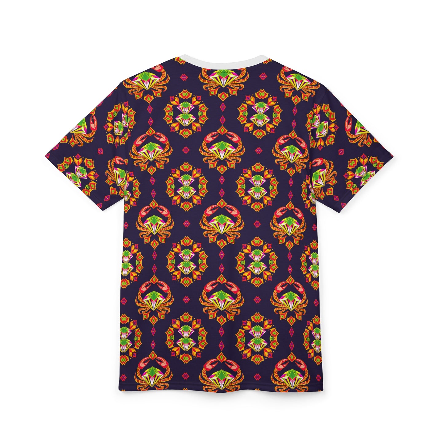 Unisex Cut & Sew T-Shirt, (AOP), Cancer, Zodiac, Jewels Pattern
