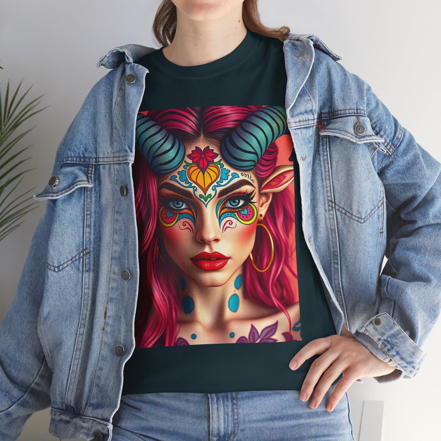 Unisex Heavy Cotton T-Shirt, Taurus, Zodiac, Sexy Art