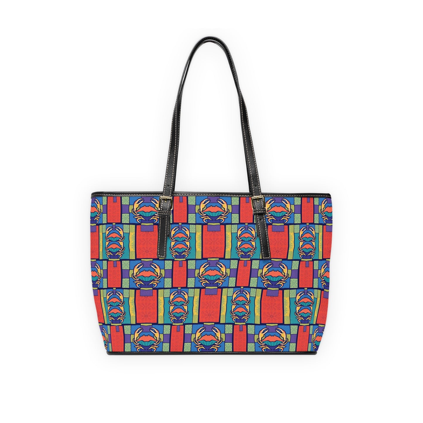 Leather Shoulder Bag, Cancer, Zodiac v1, Shapes Pattern